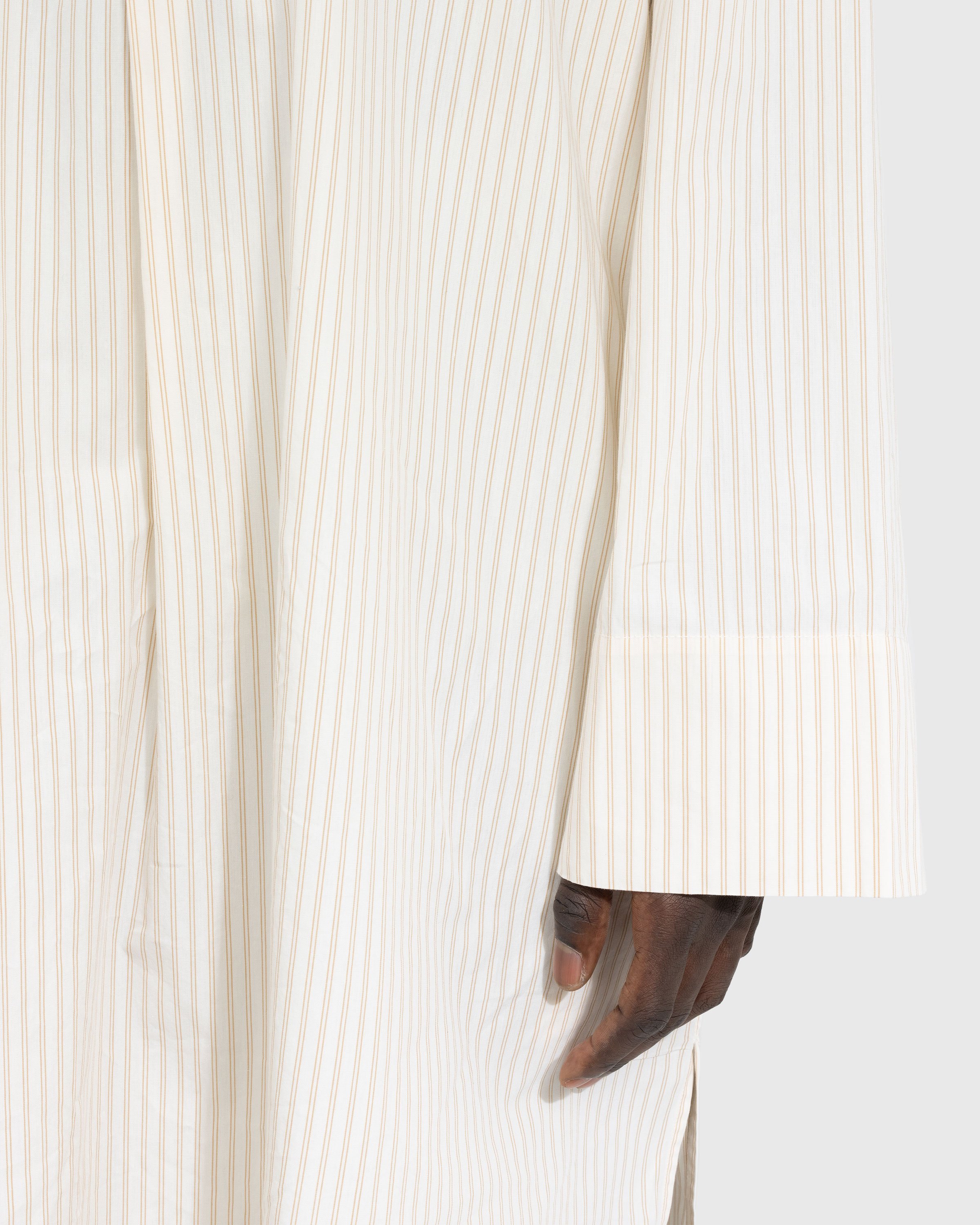 Birkenstock x Tekla - Poplin Kaftan Wheat Stripes - Clothing - Beige - Image 7