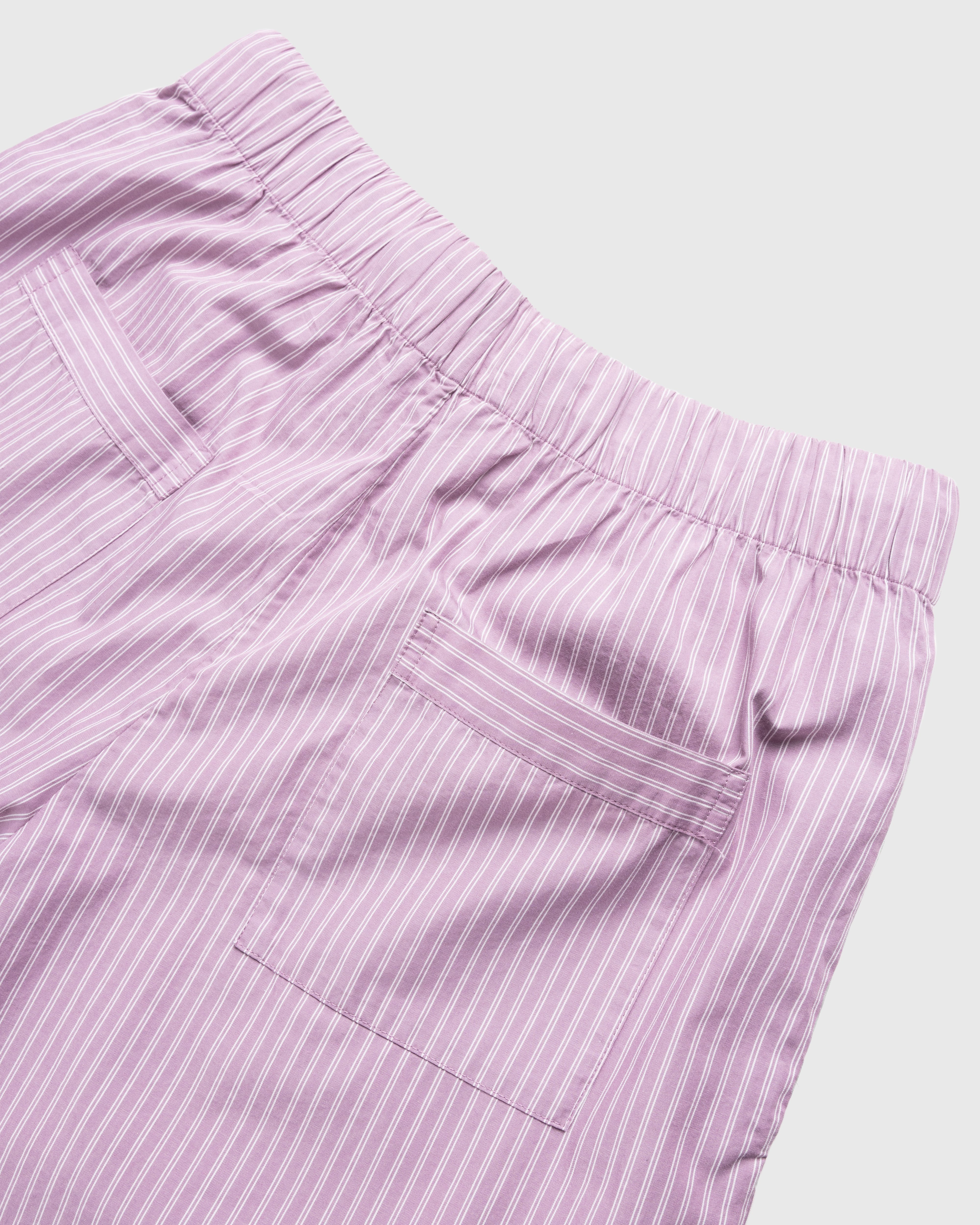 Birkenstock x Tekla - Poplin Pyjama Pants Mauve Stripes - Clothing - Purple - Image 6