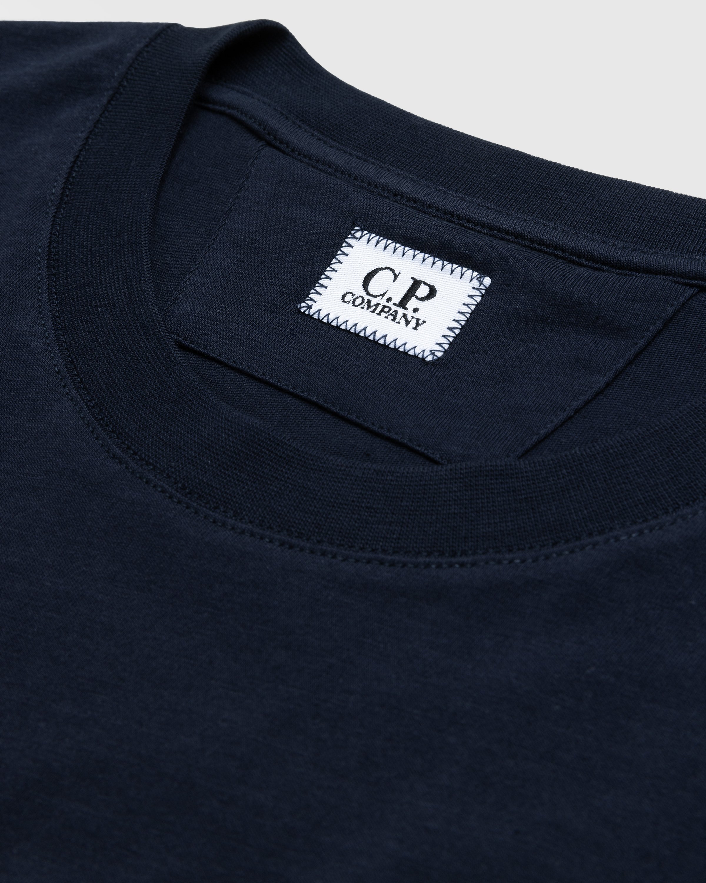 C.P. Company - 30/1 Logo T-Shirt Blue - Clothing - Blue - Image 5