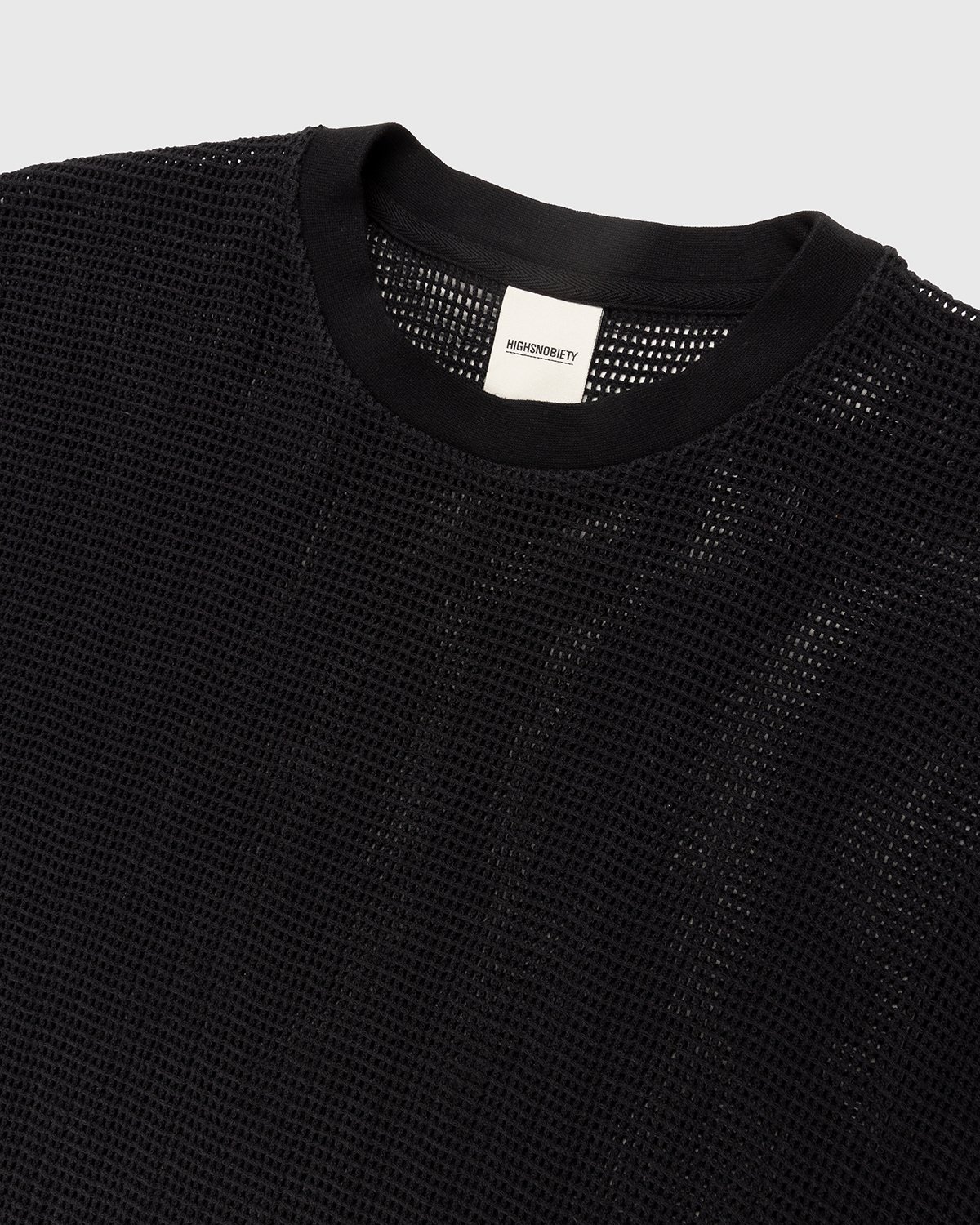 Highsnobiety - Knit Mesh Jersey T-Shirt Black - Clothing - Black - Image 4