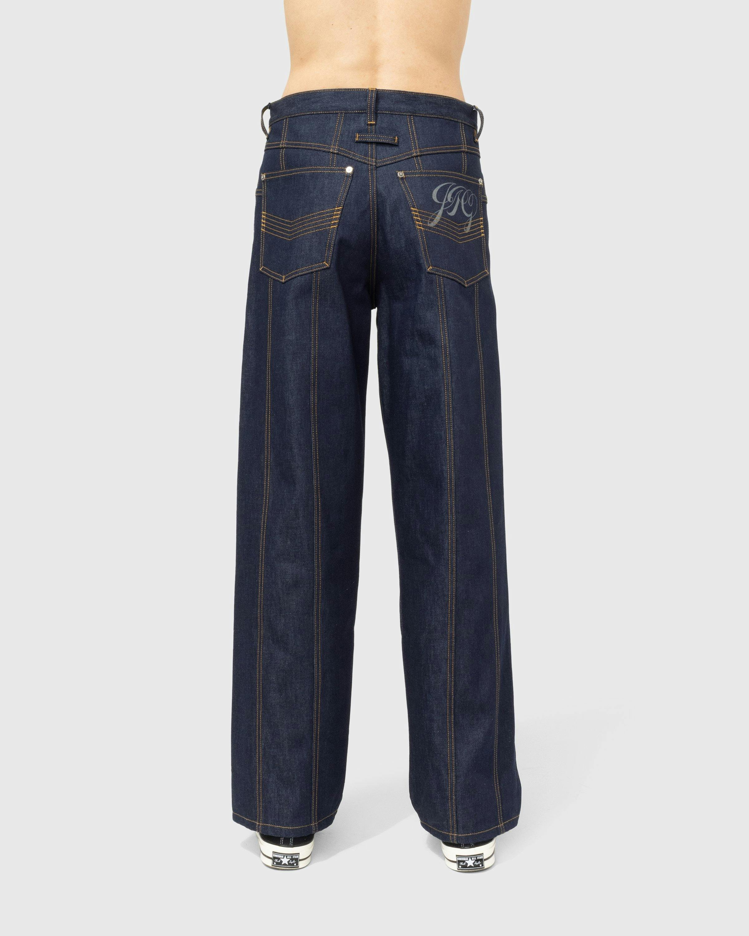 Jean Paul Gaultier - Raw Low-Rise Jeans Indigo - Clothing - Blue - Image 4