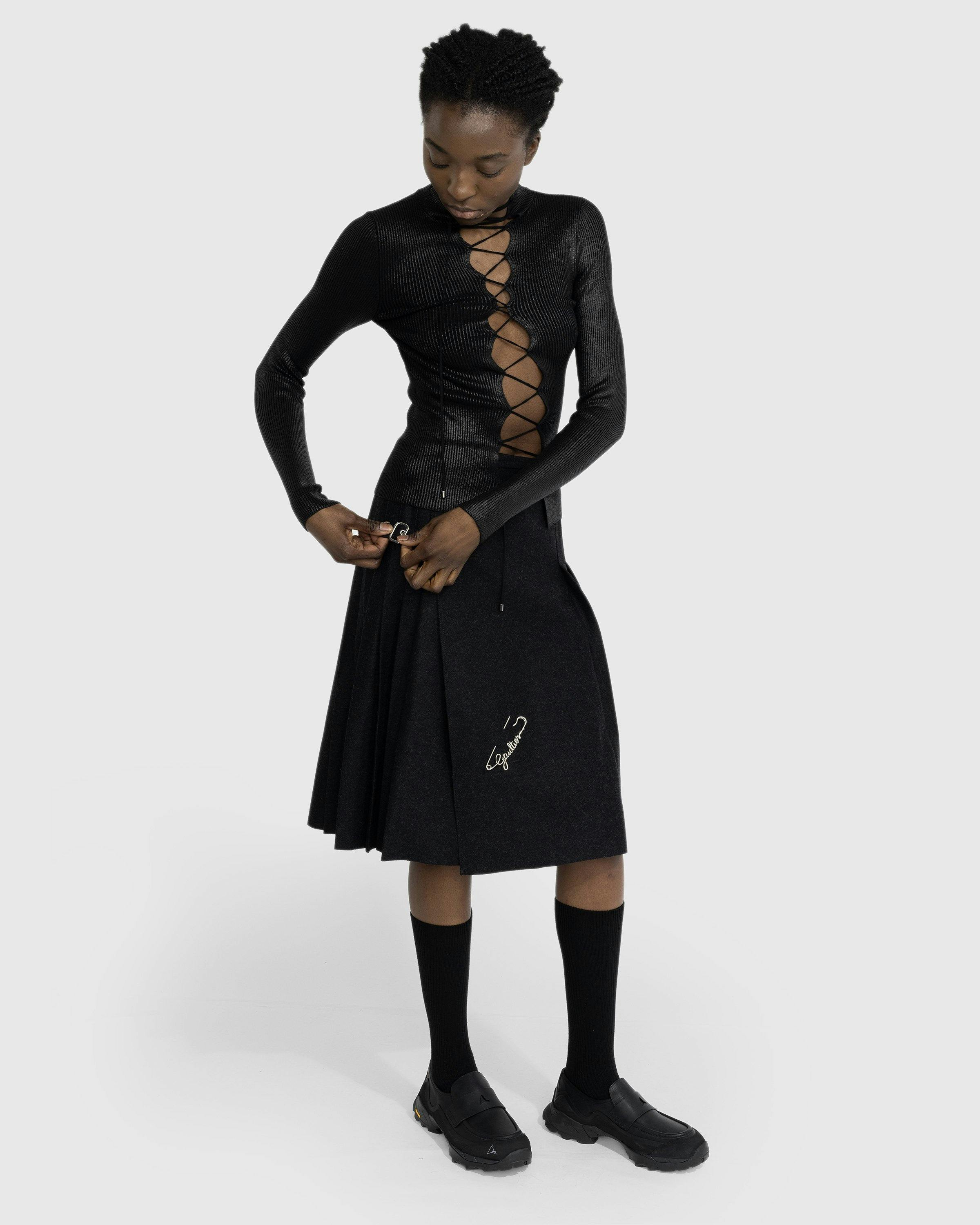 Jean Paul Gaultier - Felted Wool Kilt Dark Grey - Clothing - Grey - Image 4