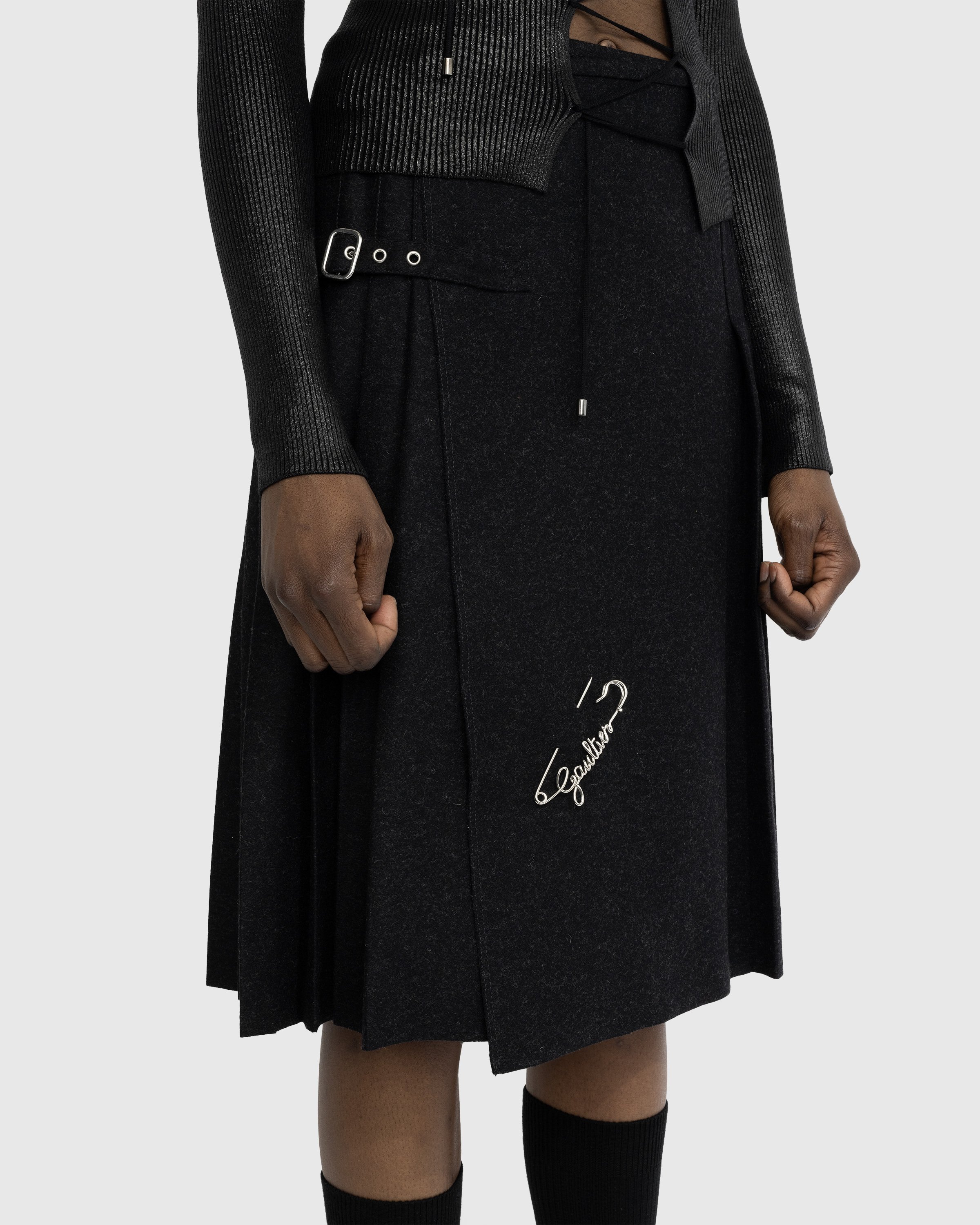 Jean Paul Gaultier - Felted Wool Kilt Dark Grey - Clothing - Grey - Image 5
