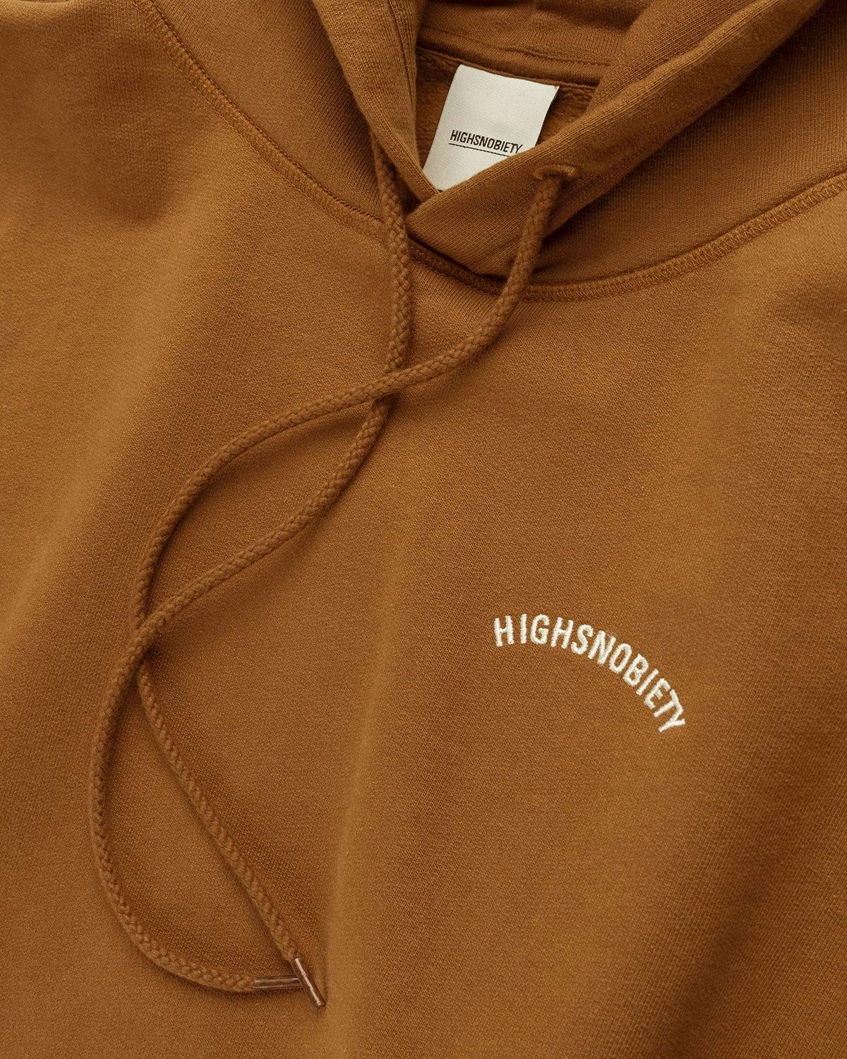 Highsnobiety - Logo Fleece Staples Hoodie Acorn - Clothing - Green - Image 3