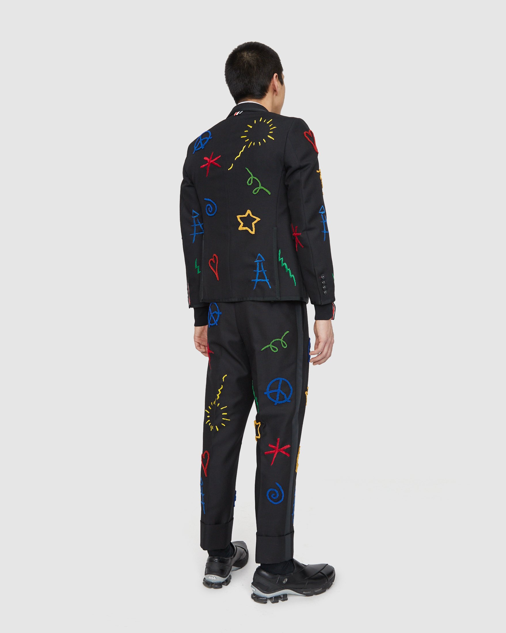 Colette Mon Amour x Thom Browne - Black Embroidered Tux Suit - Clothing - Grey - Image 10