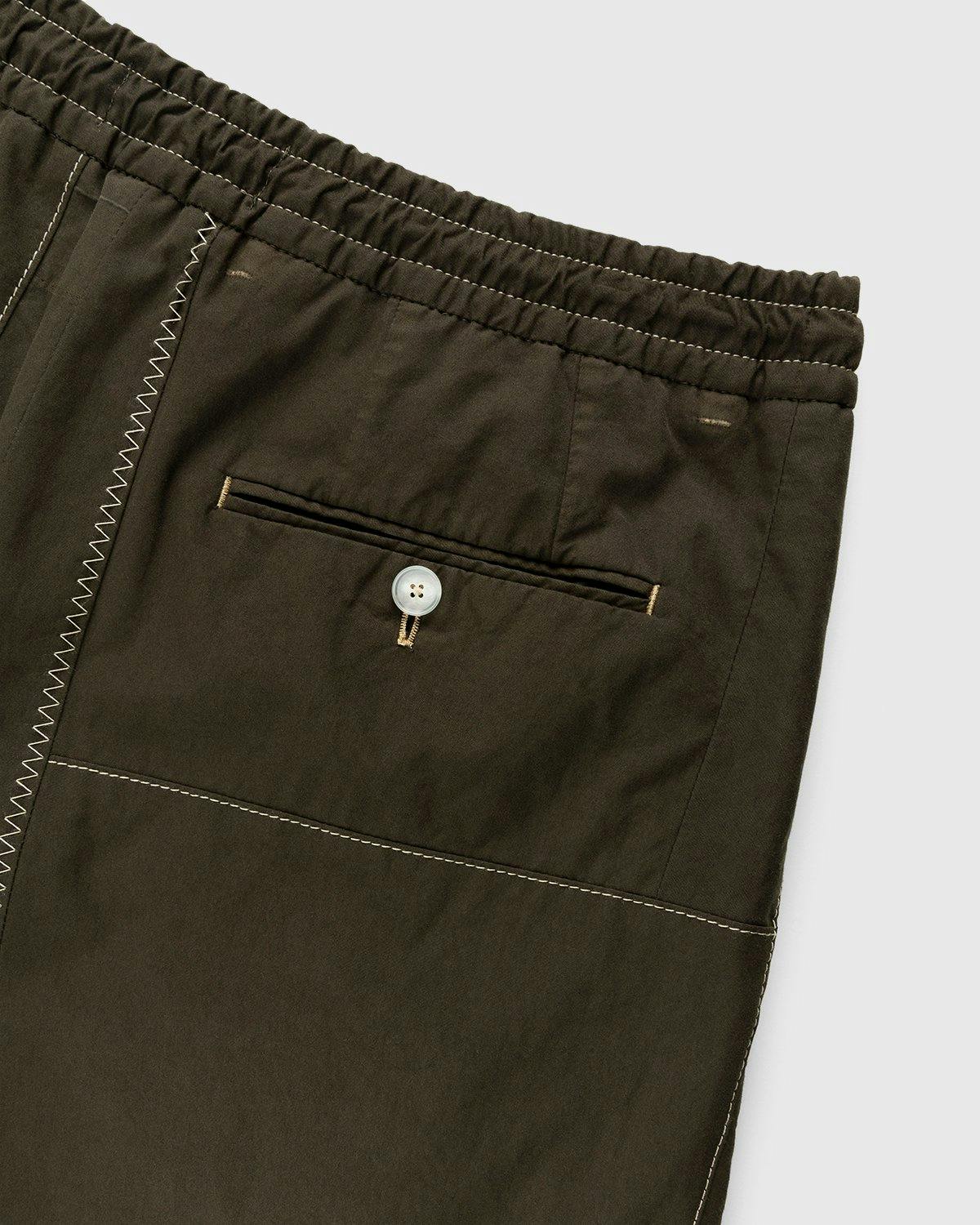 BOSS x Phipps - Cotton Shorts With Buttoned Hem Dark Green - Clothing - Green - Image 3