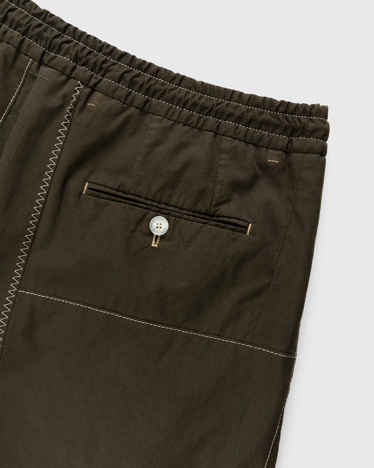 BOSS x Phipps - Cotton Shorts With Buttoned Hem Dark Green - Clothing - Green - Image 3