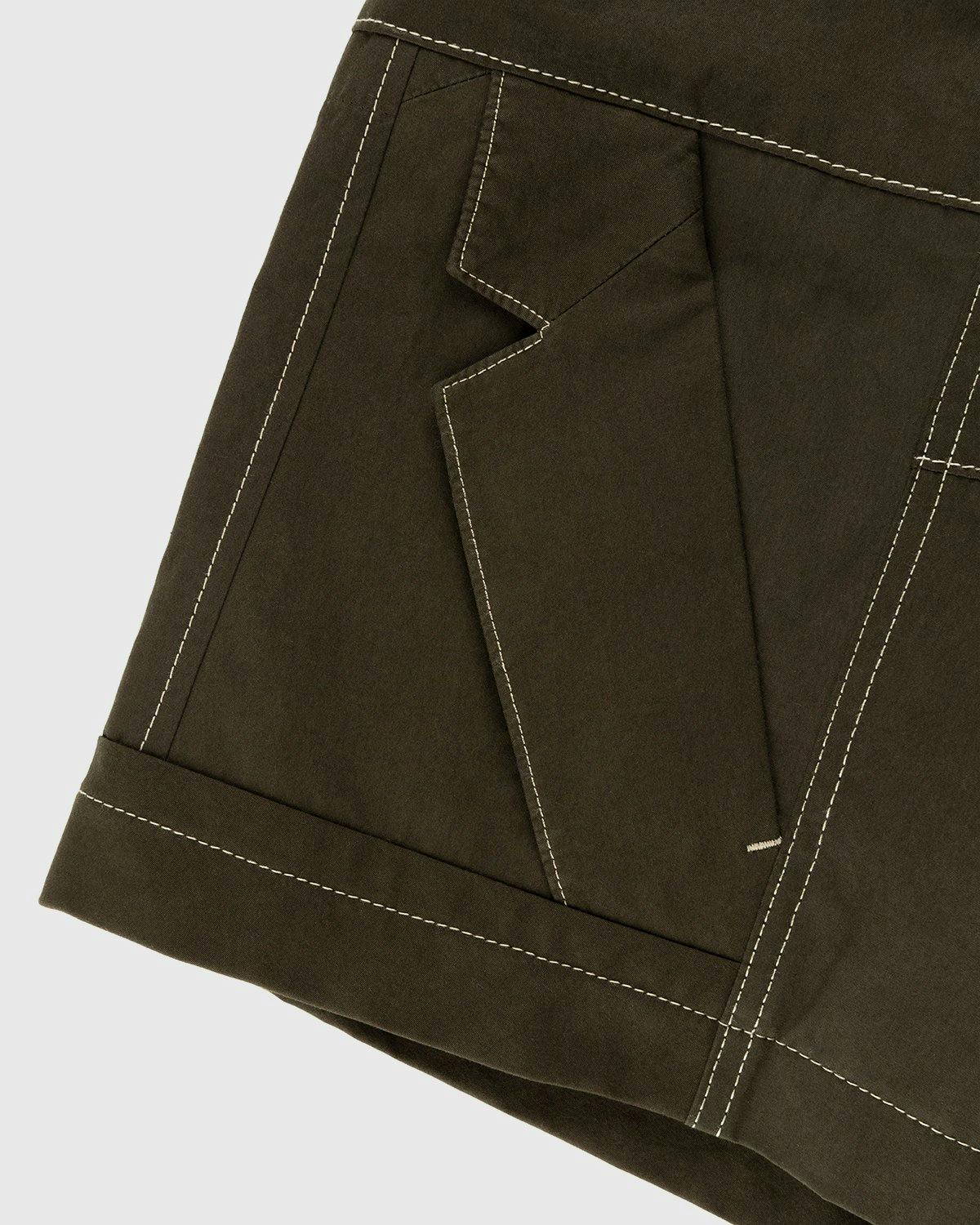 BOSS x Phipps - Cotton Shorts With Buttoned Hem Dark Green - Clothing - Green - Image 8