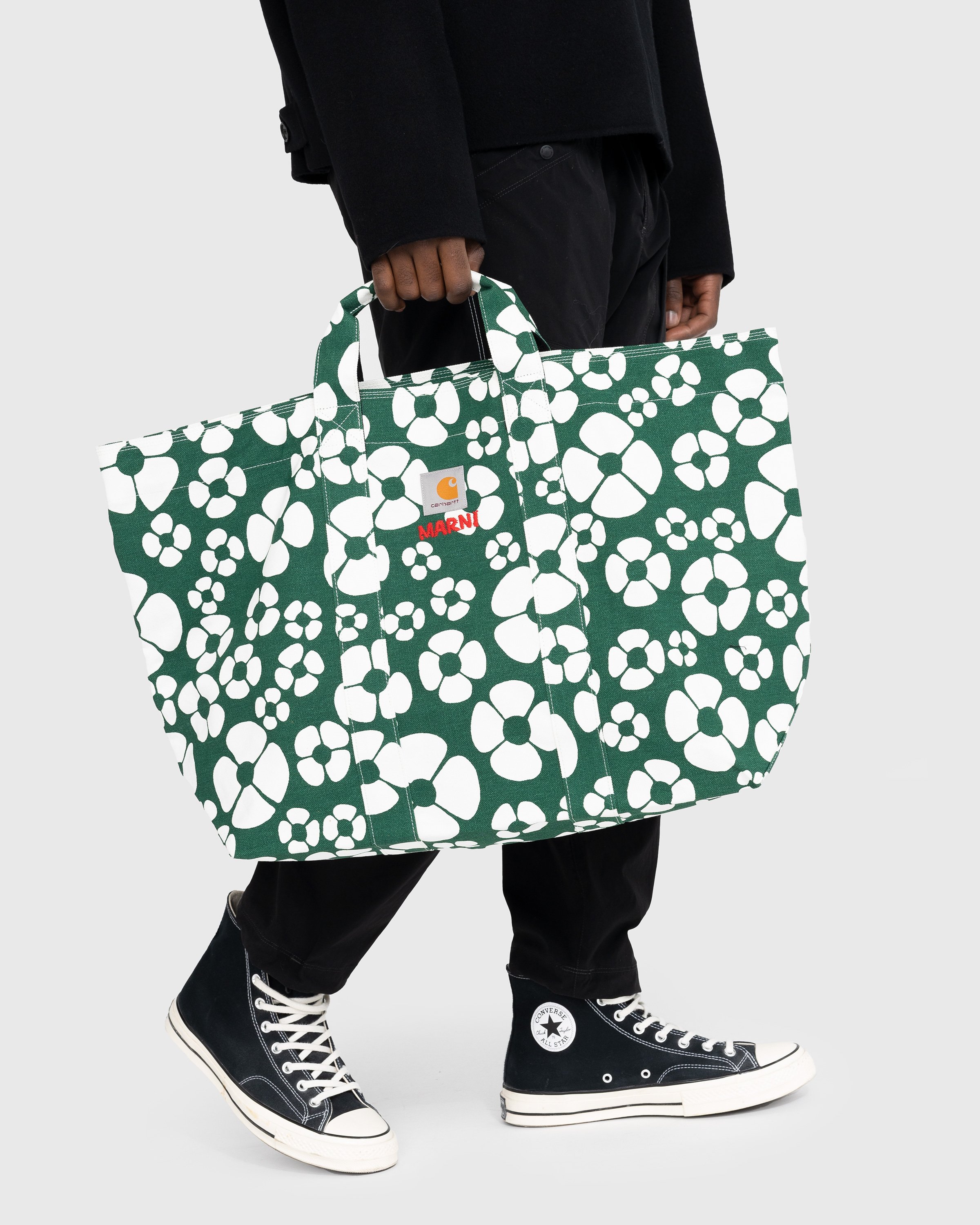 Marni x Carhartt WIP - Floral Shopper Tote Green - Accessories - Green - Image 3