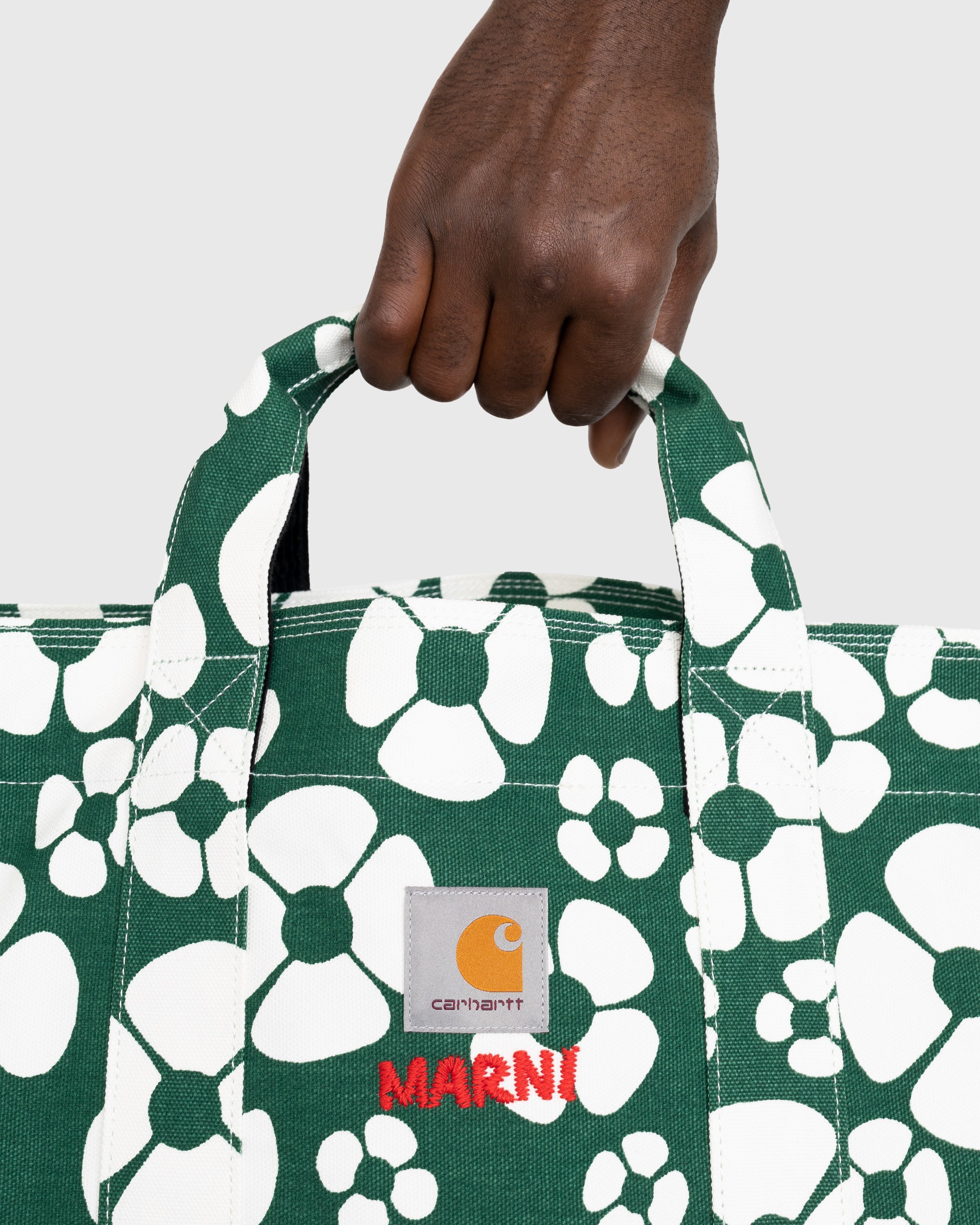 Marni x Carhartt WIP - Floral Shopper Tote Green - Accessories - Green - Image 6