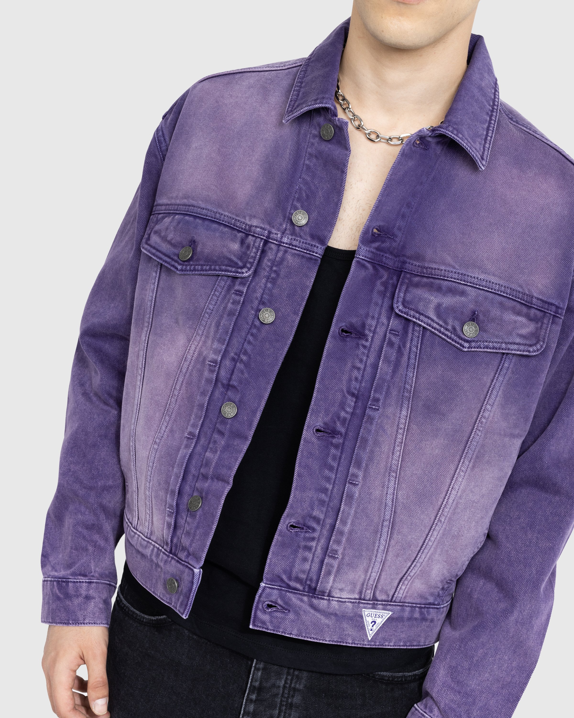 Guess USA - Vintage Denim Jacket Purple - Clothing - Purple - Image 4