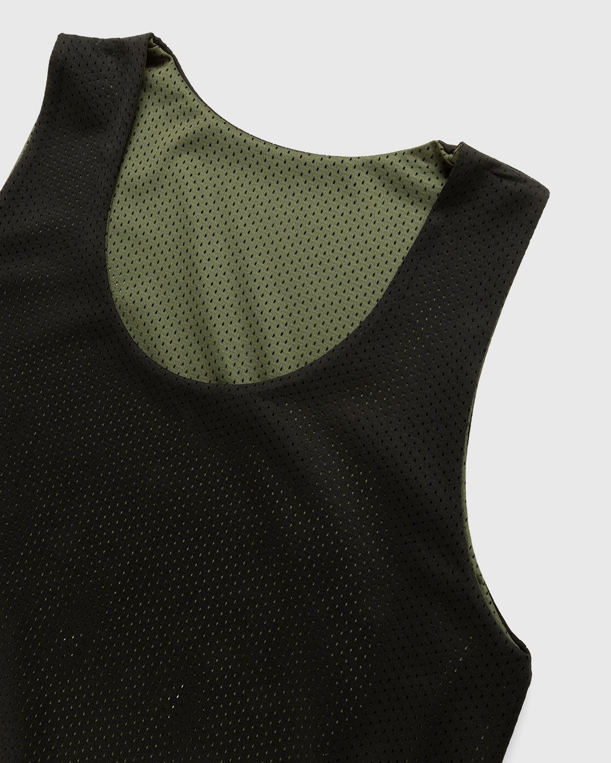 Highsnobiety - HS Sports Reversible Mesh Tank Top Black/Khaki - Clothing - Green - Image 4