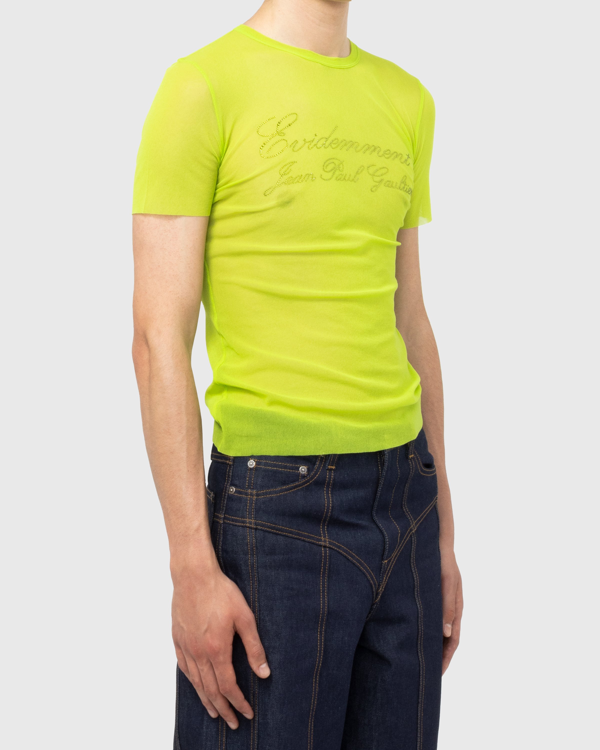 Jean Paul Gaultier - Évidemment Tulle T-Shirt Lime Green - Clothing - Green - Image 5