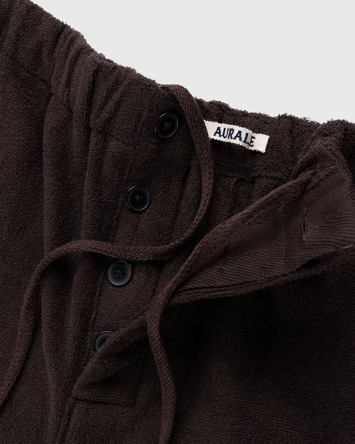 Auralee - Cotton Terry Cloth Shorts Brown - Clothing - Brown - Image 4