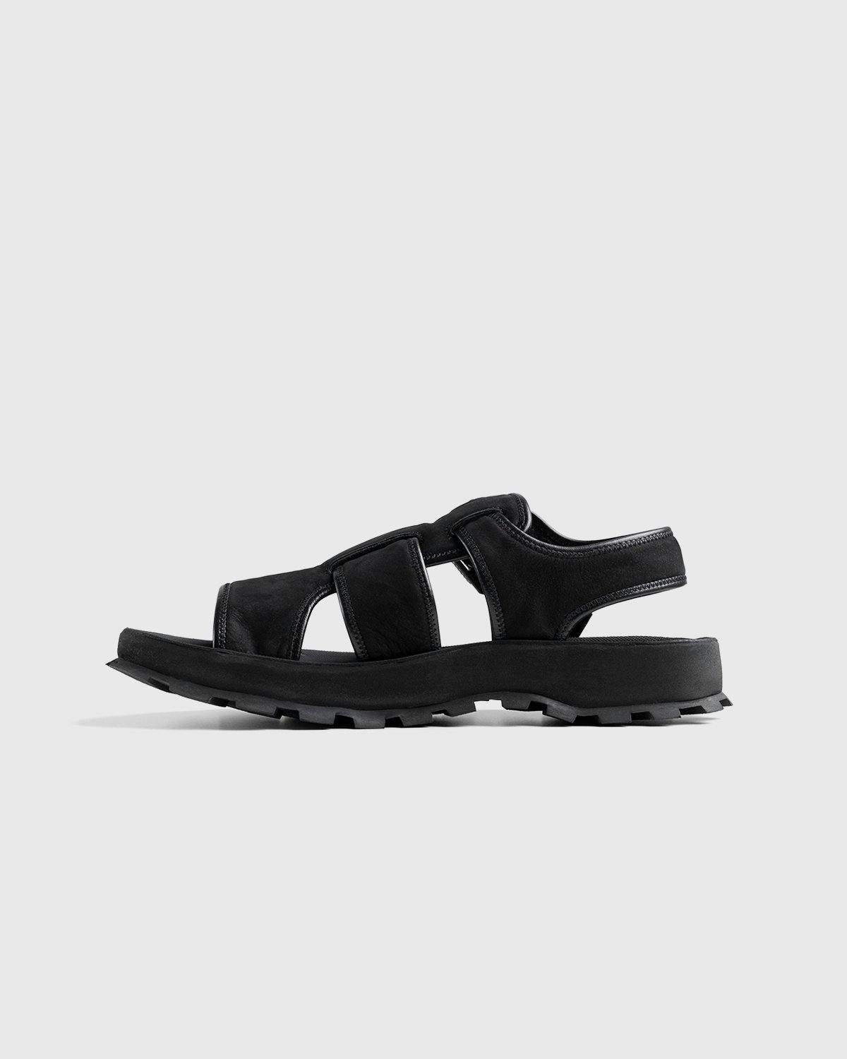 Jil Sander Calfskin Leather Sandal Black Highsnobiety Shop