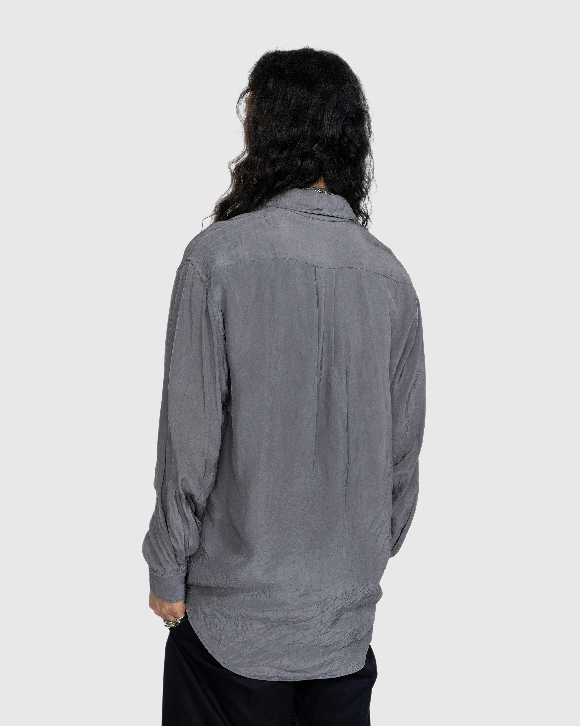 Lemaire – Crinkled Longsleeve Shirt Aluminum | Highsnobiety Shop