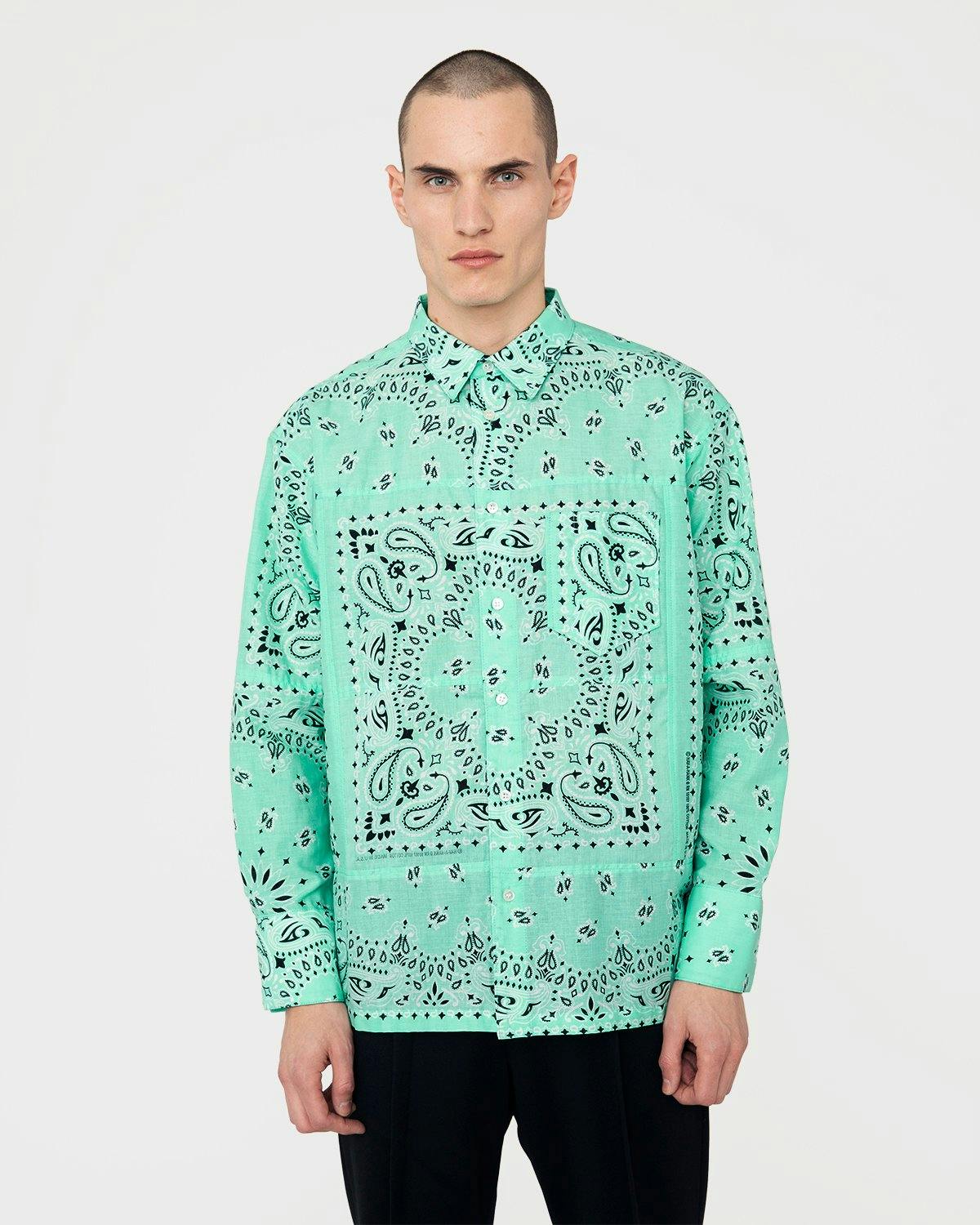 Miyagihidetaka - Bandana Shirt Mint - Clothing - Green - Image 2