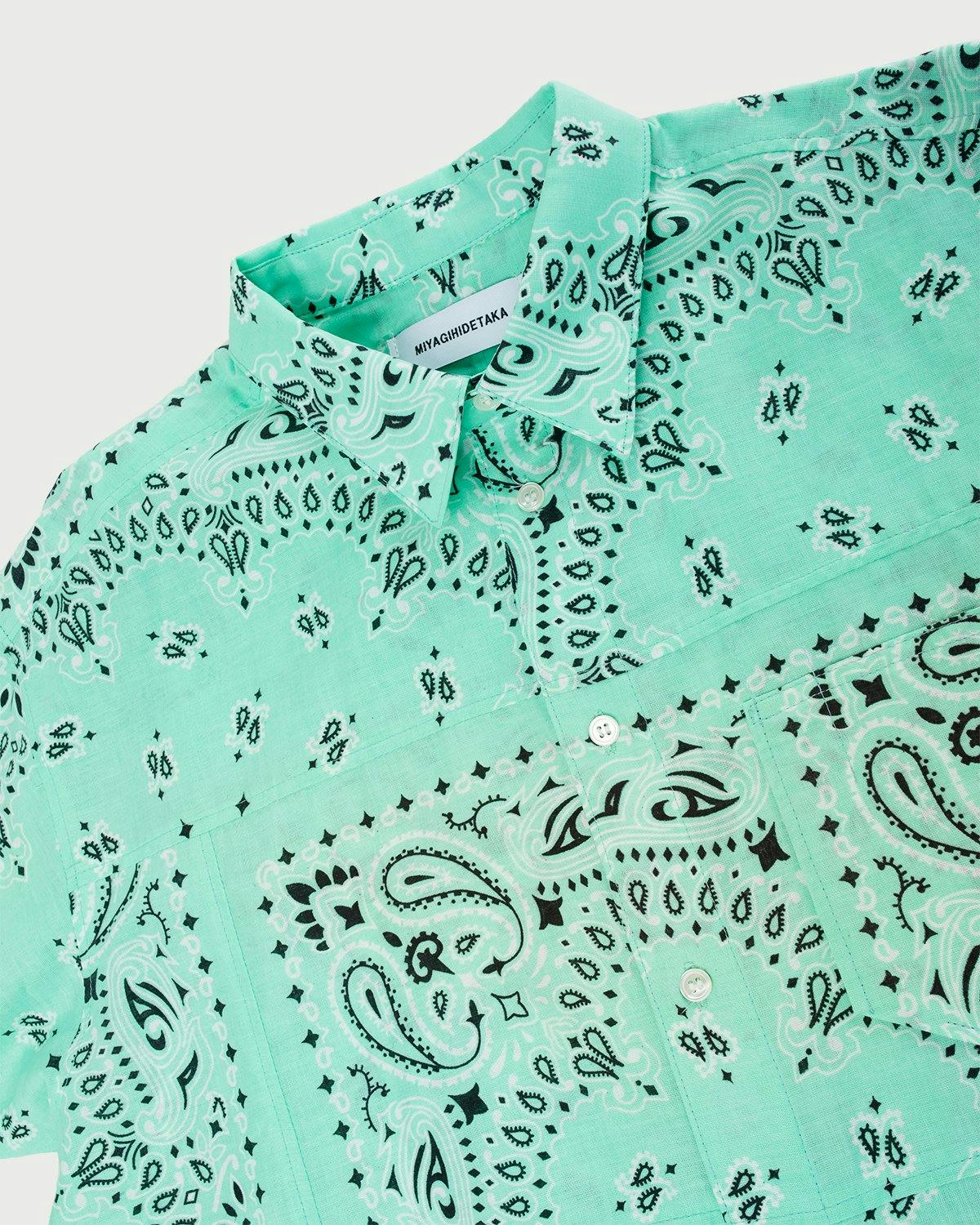 Miyagihidetaka - Bandana Shirt Mint - Clothing - Green - Image 5