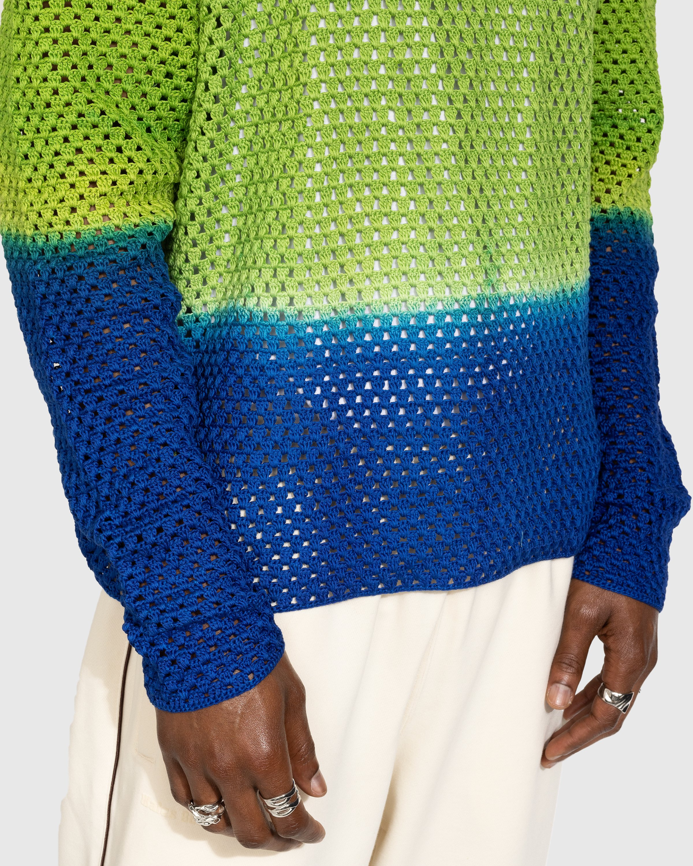 AGR - Balance + Growth Crochet Hoodie Green/Blue - Clothing - Green - Image 4
