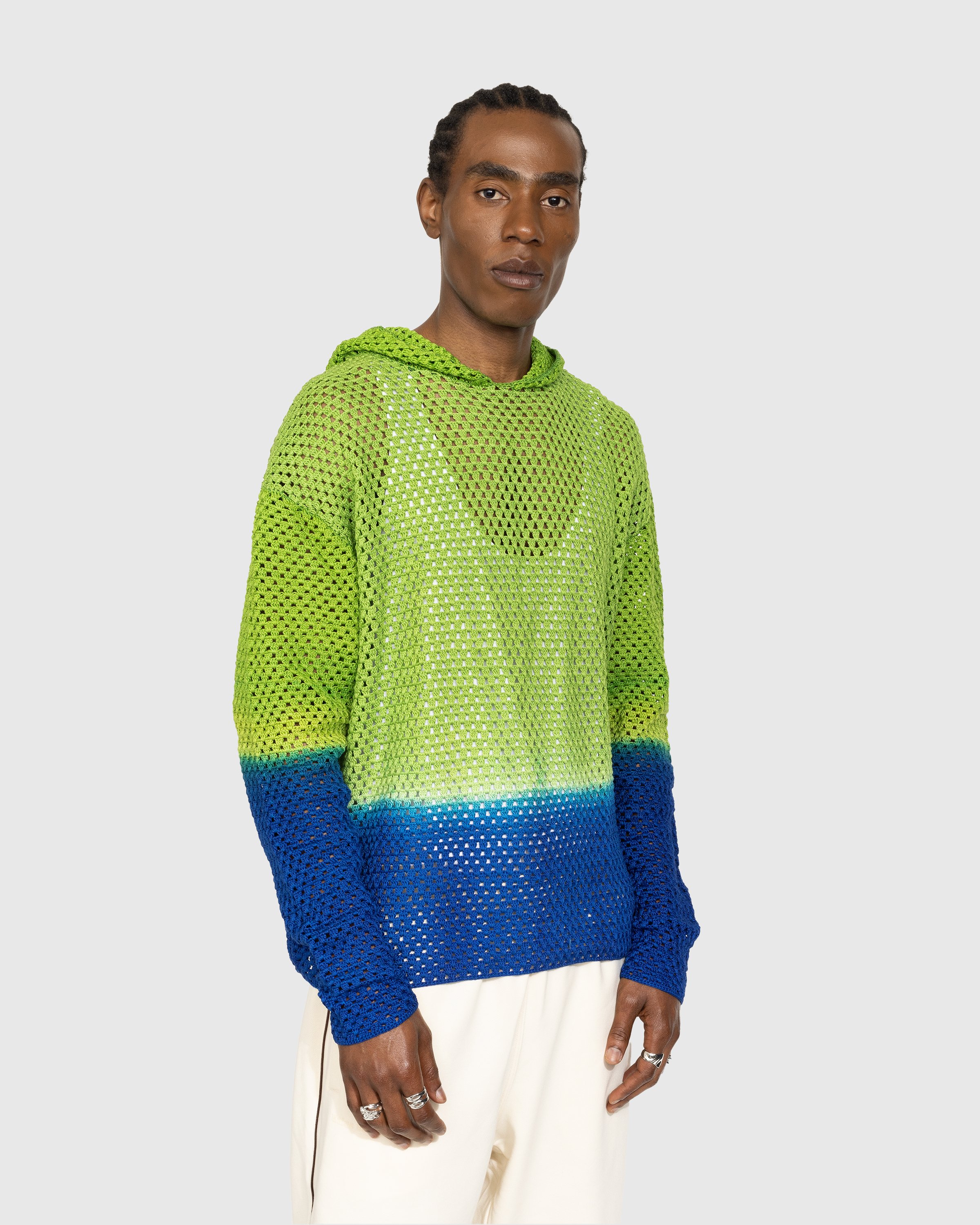AGR - Balance + Growth Crochet Hoodie Green/Blue - Clothing - Green - Image 2