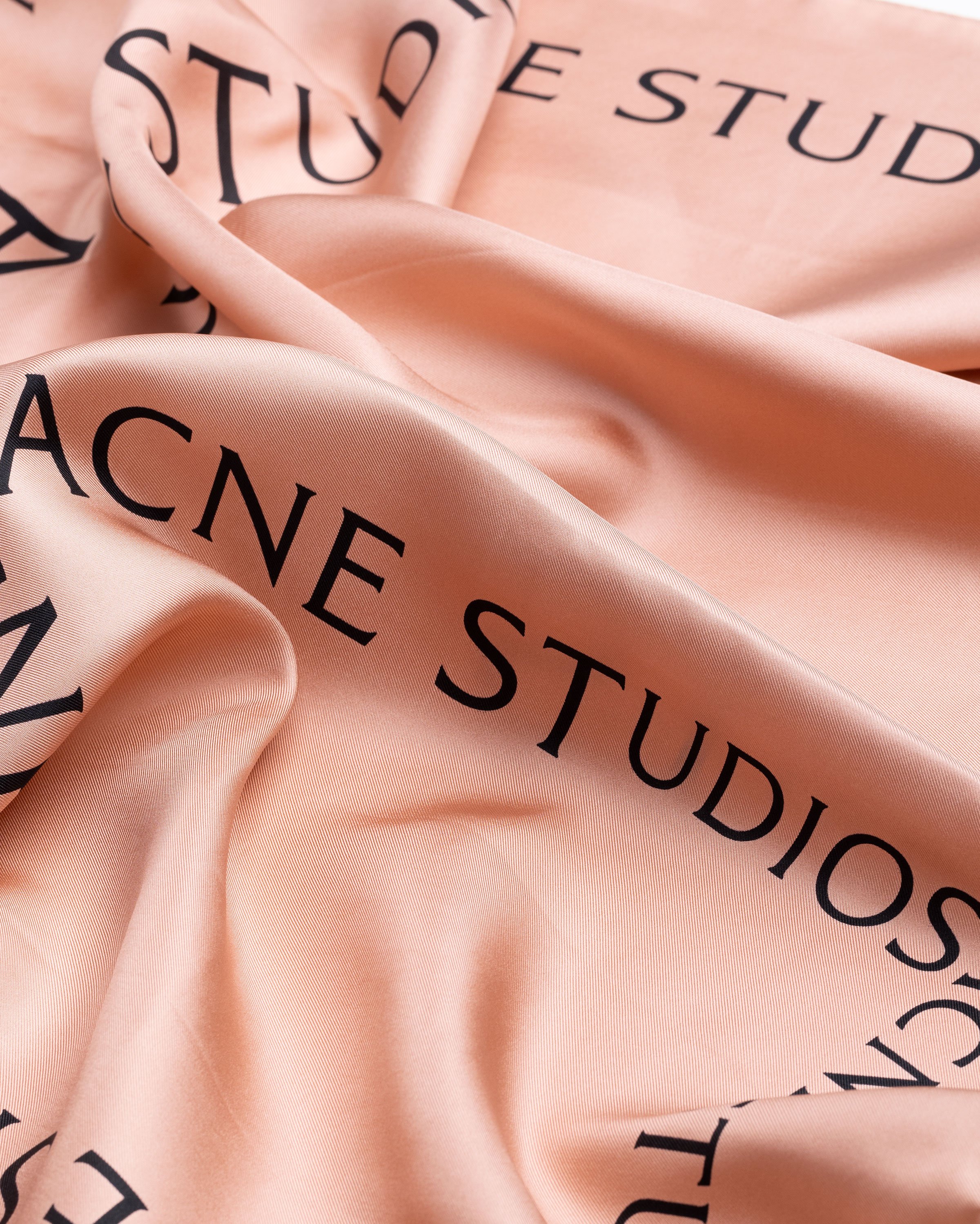 Acne Studios - Silk Logo Scarf - Accessories - Pink - Image 3