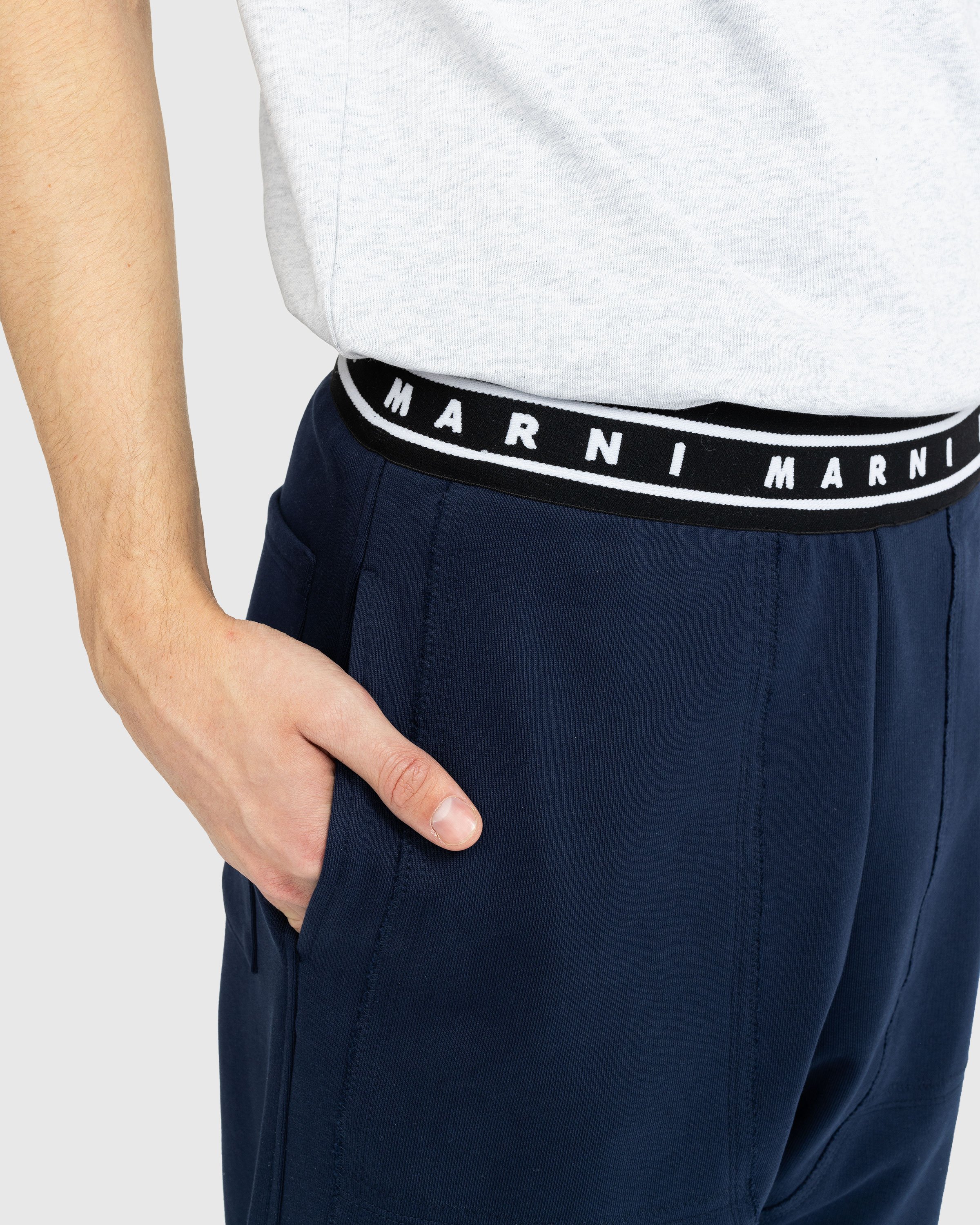 Marni - Elastic Waistband Trousers Blue Kyanite - Clothing - Blue - Image 5
