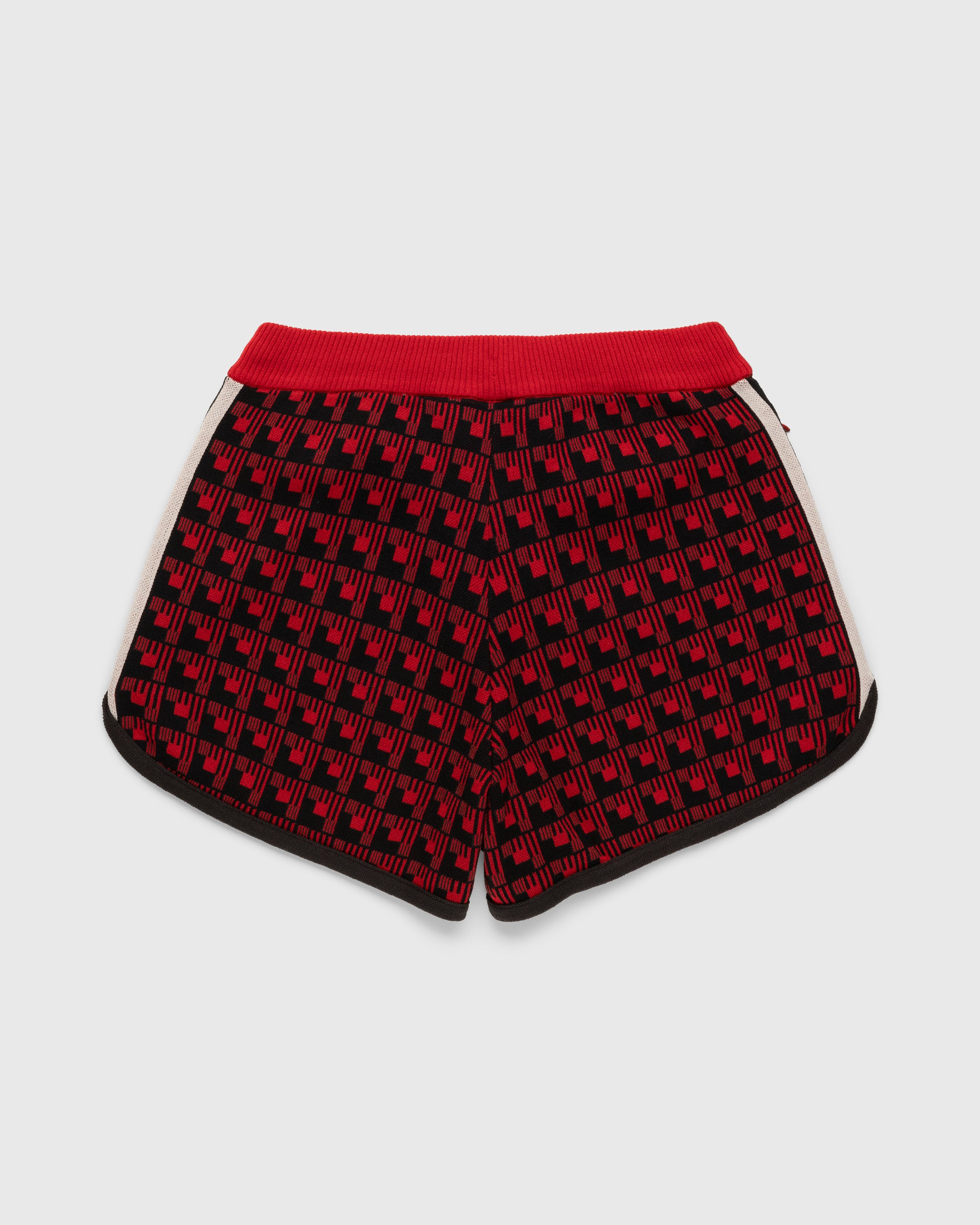 Adidas x Wales Bonner - WB Knit Shorts Scarlet/Black - Clothing - Red - Image 2