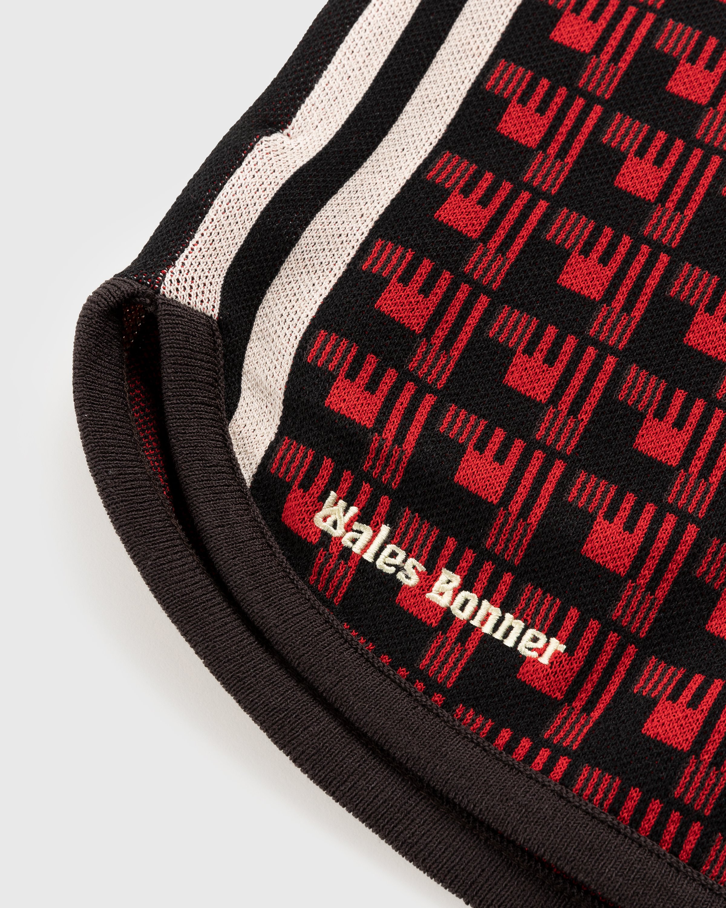 Adidas x Wales Bonner - WB Knit Shorts Scarlet/Black - Clothing - Red - Image 3