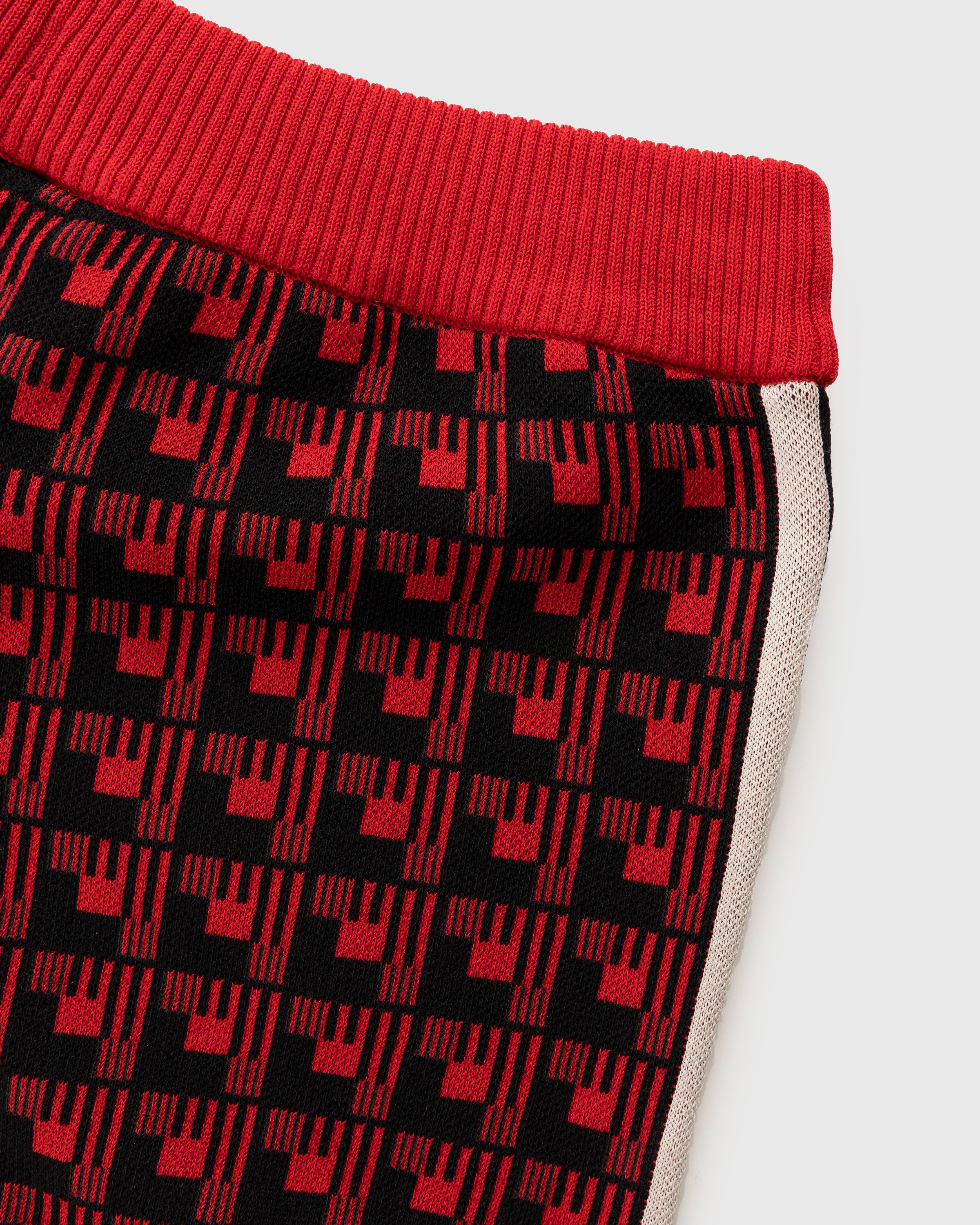 Adidas x Wales Bonner - WB Knit Shorts Scarlet/Black - Clothing - Red - Image 6