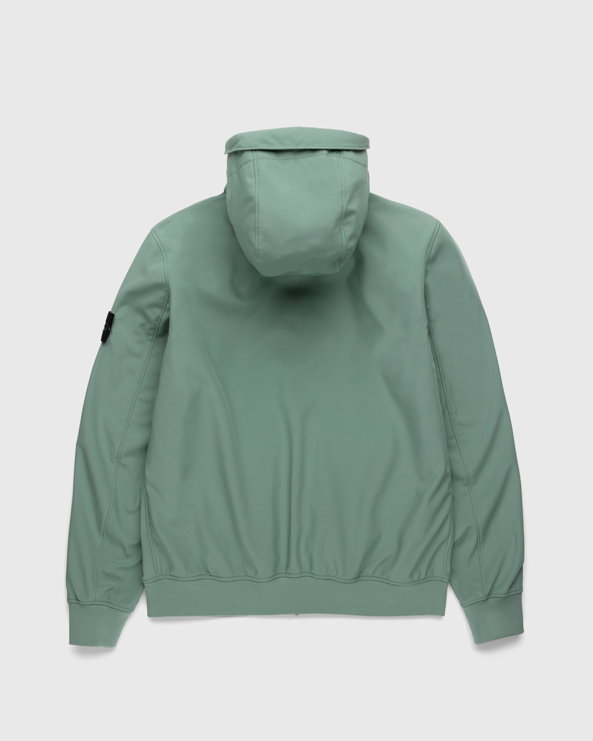 Stone Island - Soft Shell Hooded Jacket Sage - Clothing - Green - Image 2