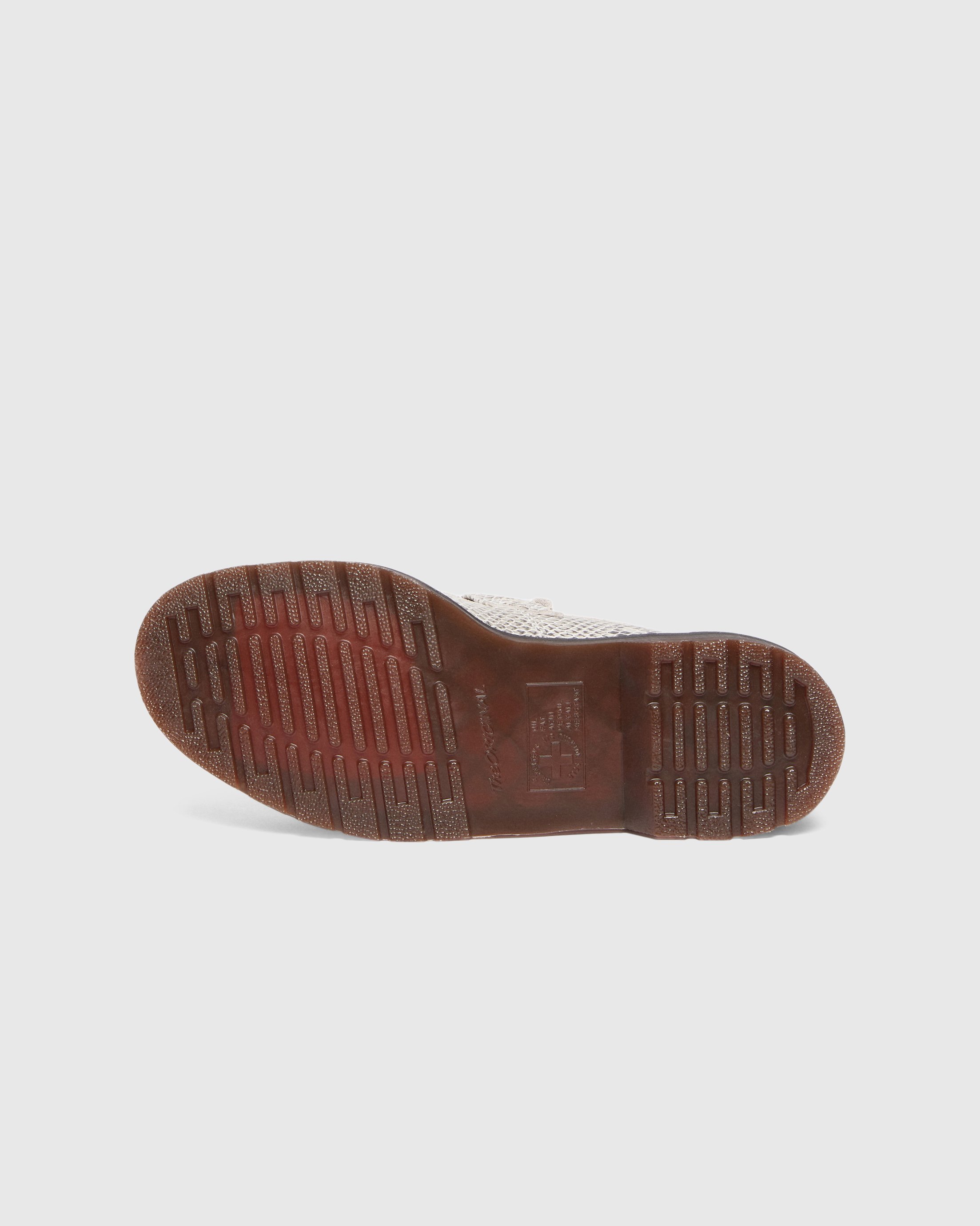Dr. Martens - Adrian Snaffle Python Print Suede Loafers Sand/Black - Footwear - Grey - Image 5
