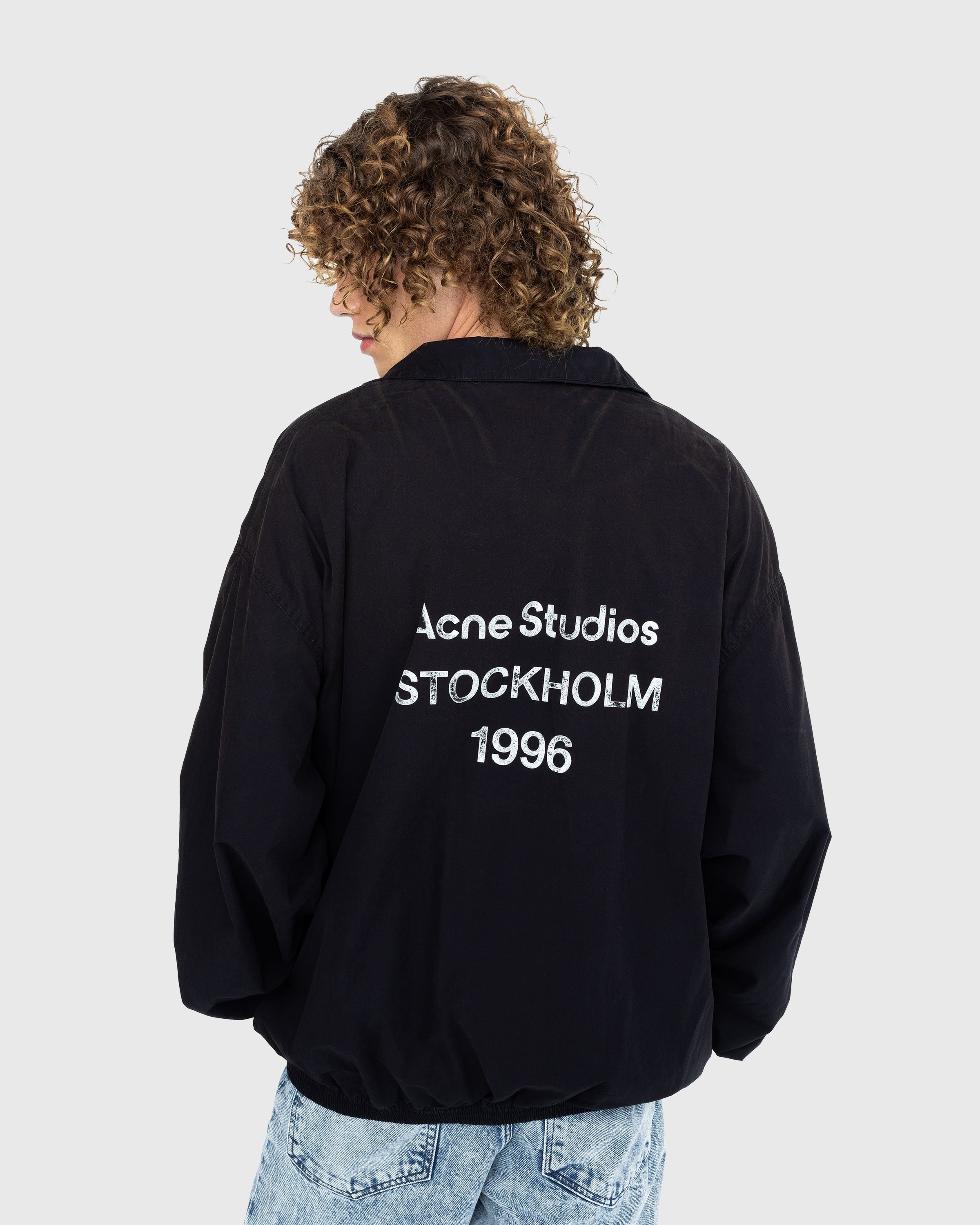 Acne Studios - Logo Zipper Jacket Black - Clothing - Black - Image 3