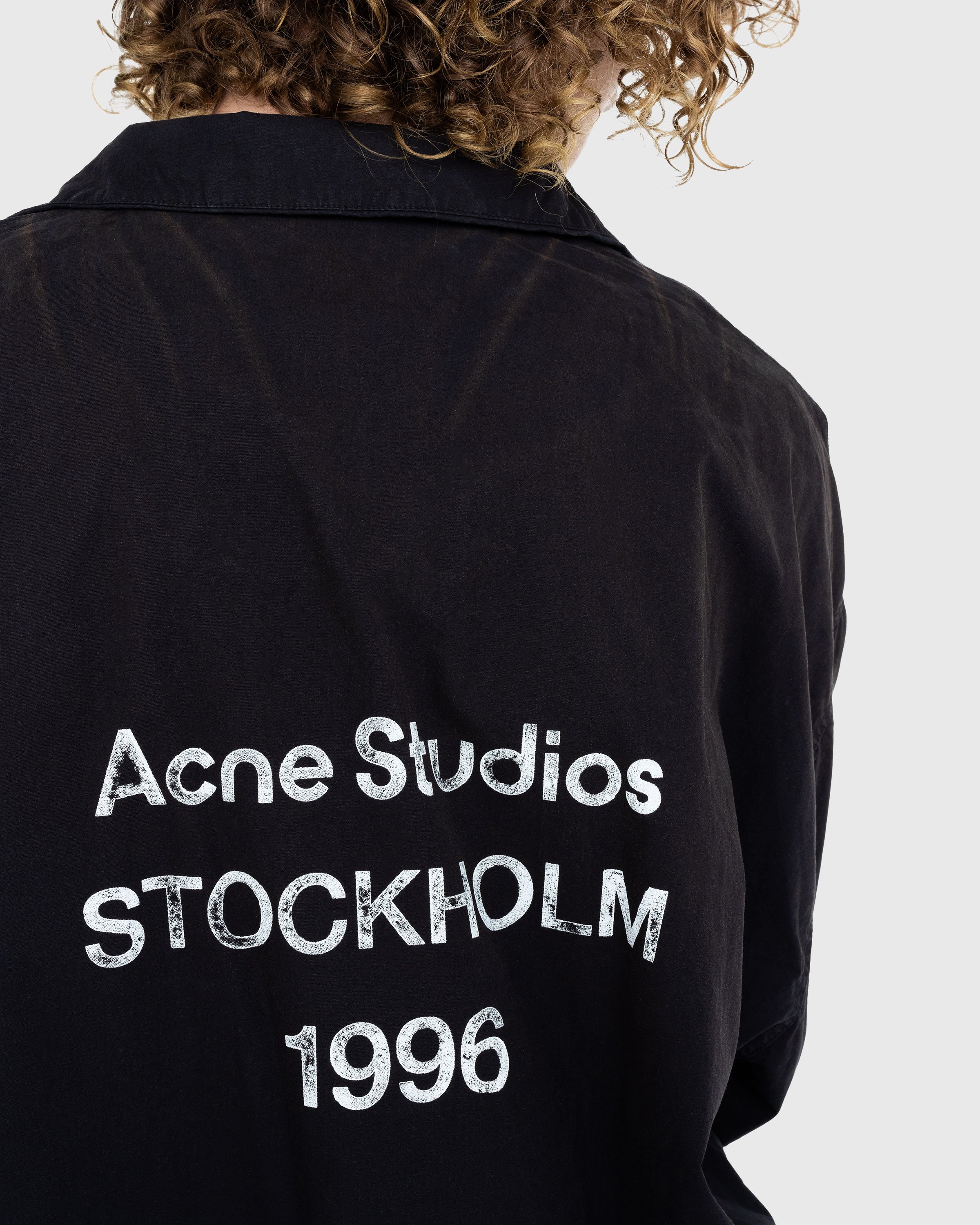 Acne Studios - Logo Zipper Jacket Black - Clothing - Black - Image 4