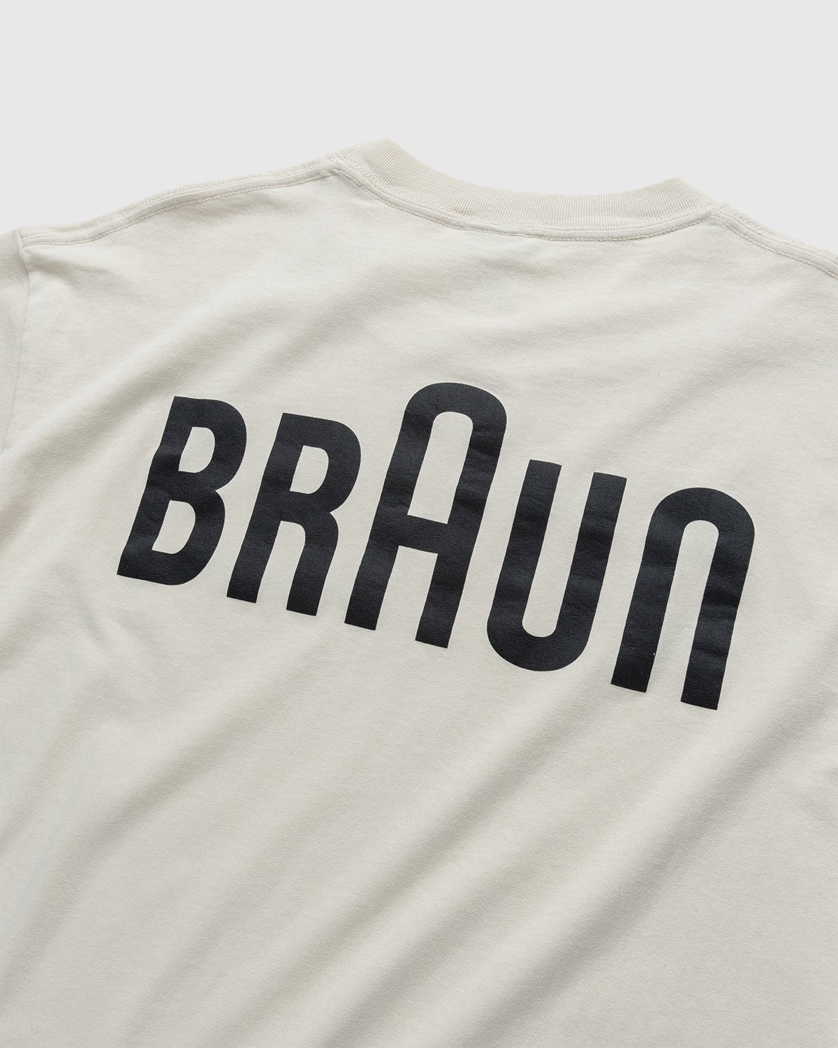 BRAUN x Highsnobiety - Logo T-Shirt Eggshell - Clothing - Beige - Image 3