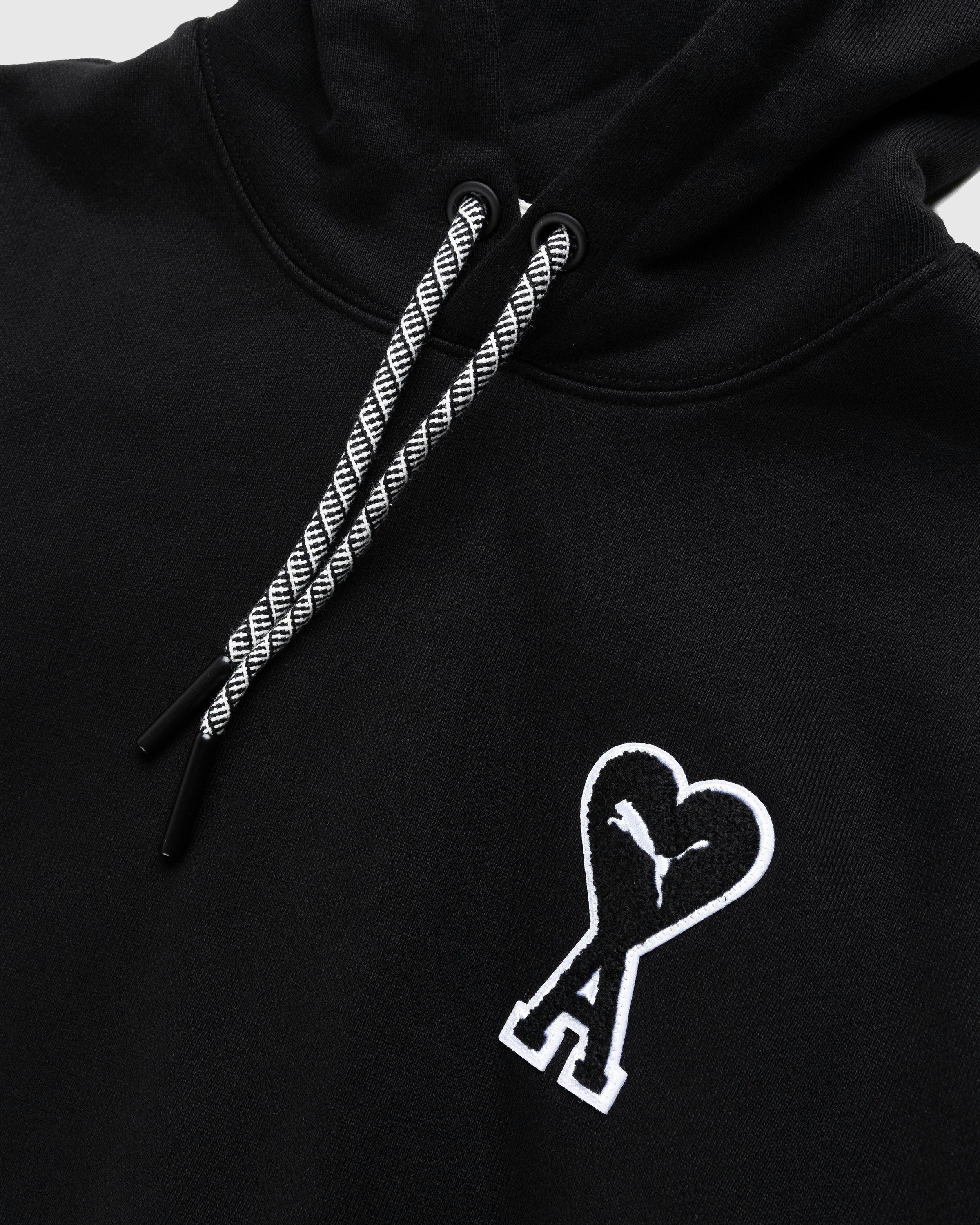 Puma x AMI - Chenille Logo Hoodie Black - Clothing - Black - Image 3