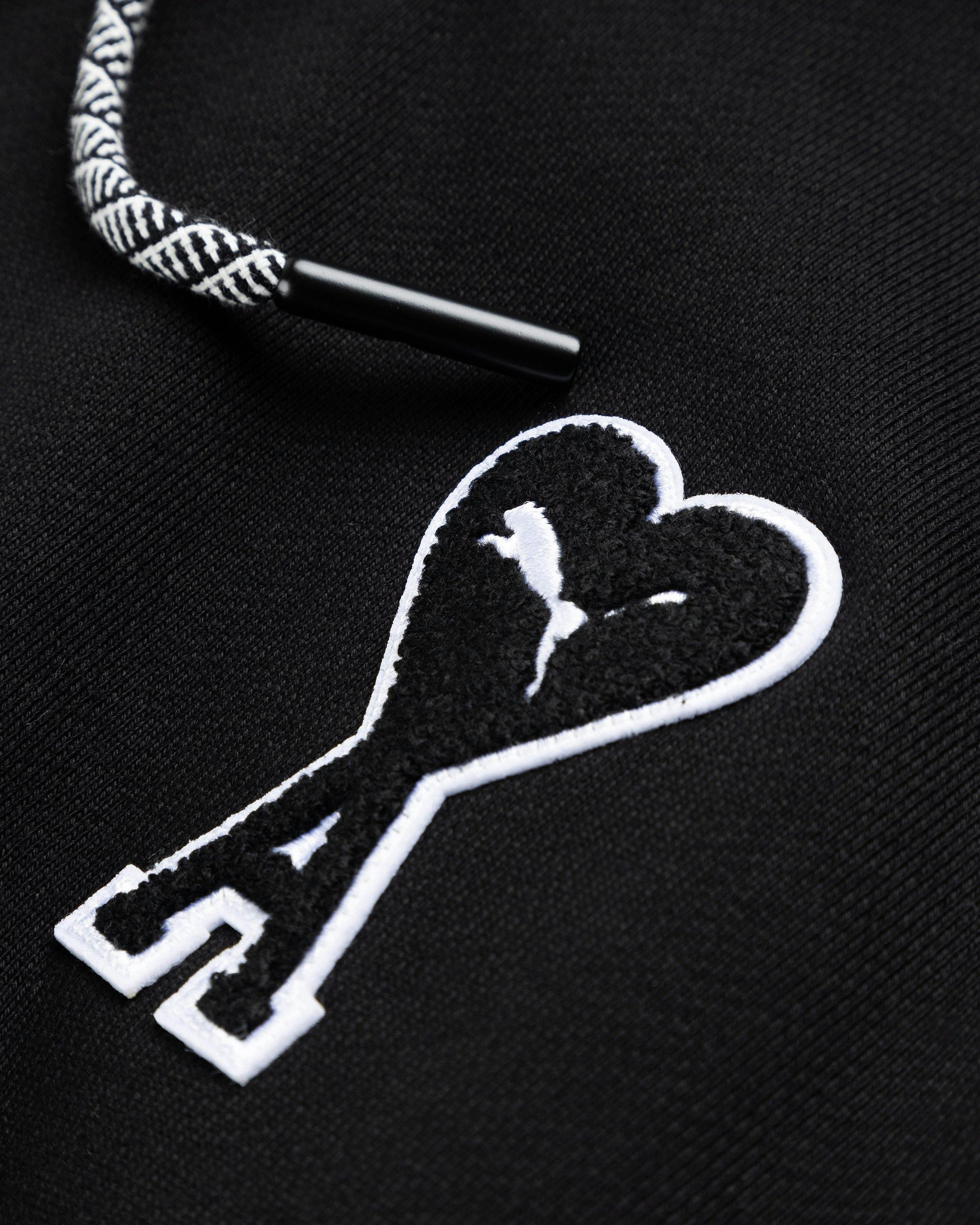 Puma x AMI - Chenille Logo Hoodie Black - Clothing - Black - Image 4