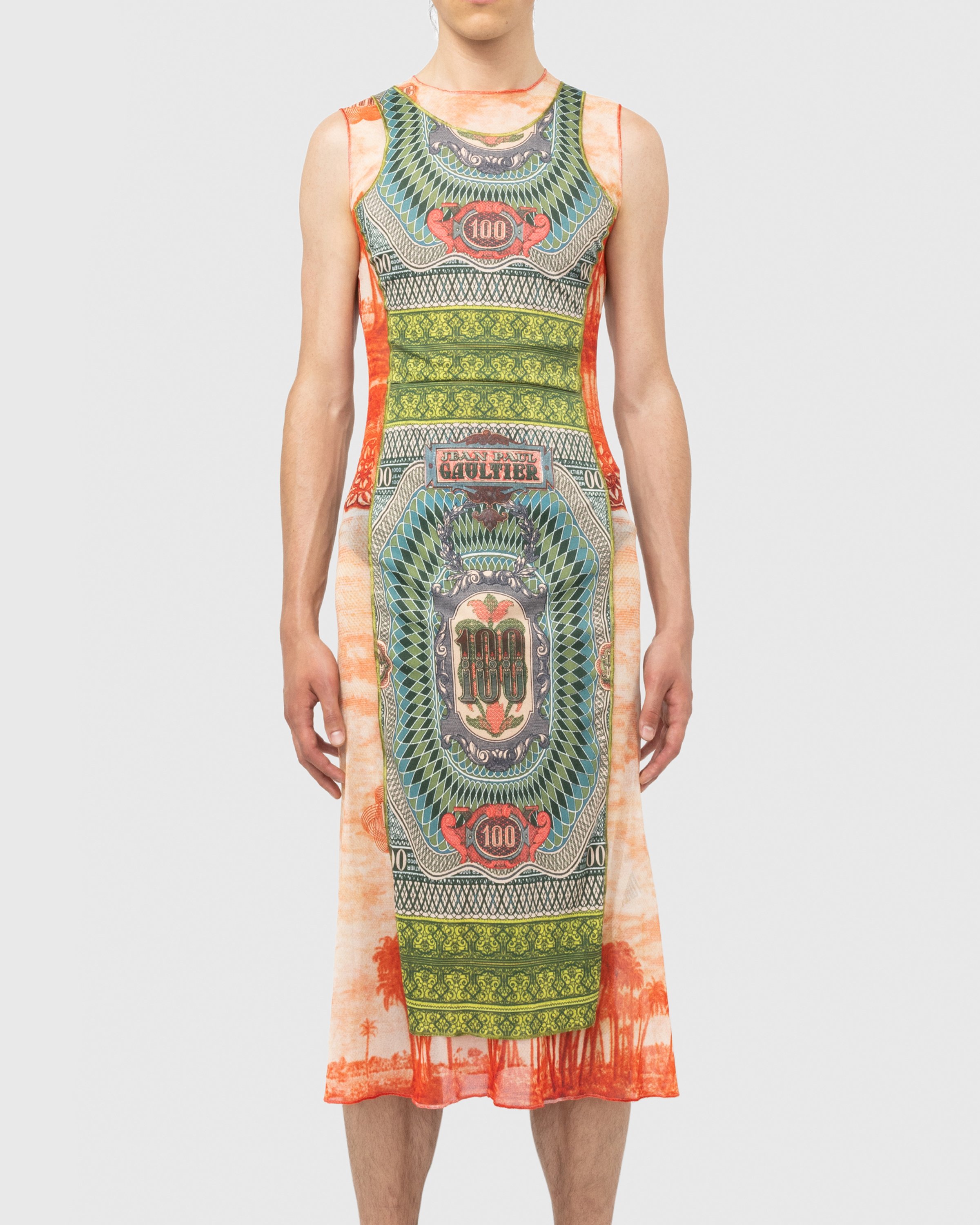 Jean Paul Gaultier - Banknote and Palm Tree Print Dress Multi - Clothing - Green - Image 2