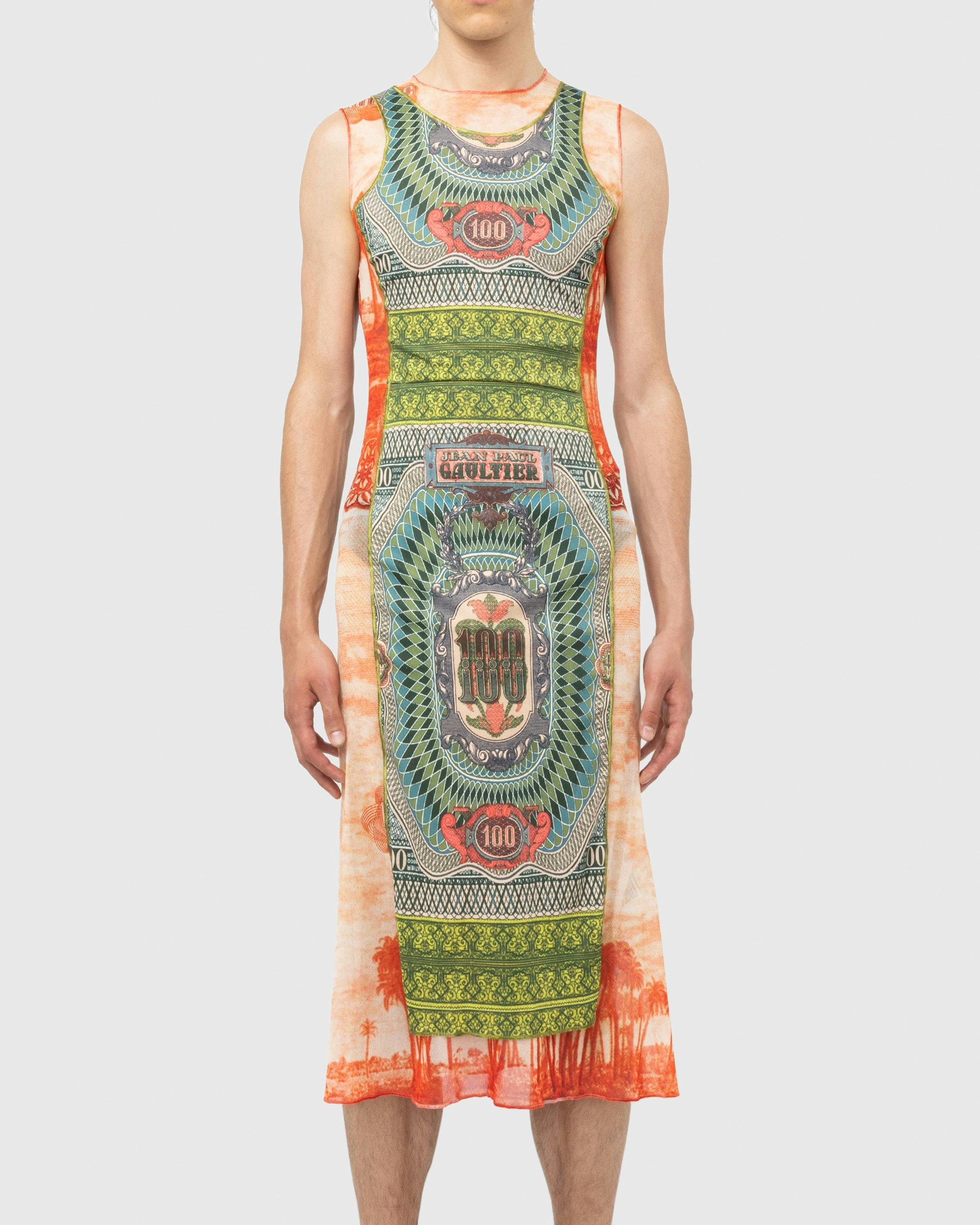 Jean Paul Gaultier - Banknote and Palm Tree Print Dress Multi - Clothing - Green - Image 2