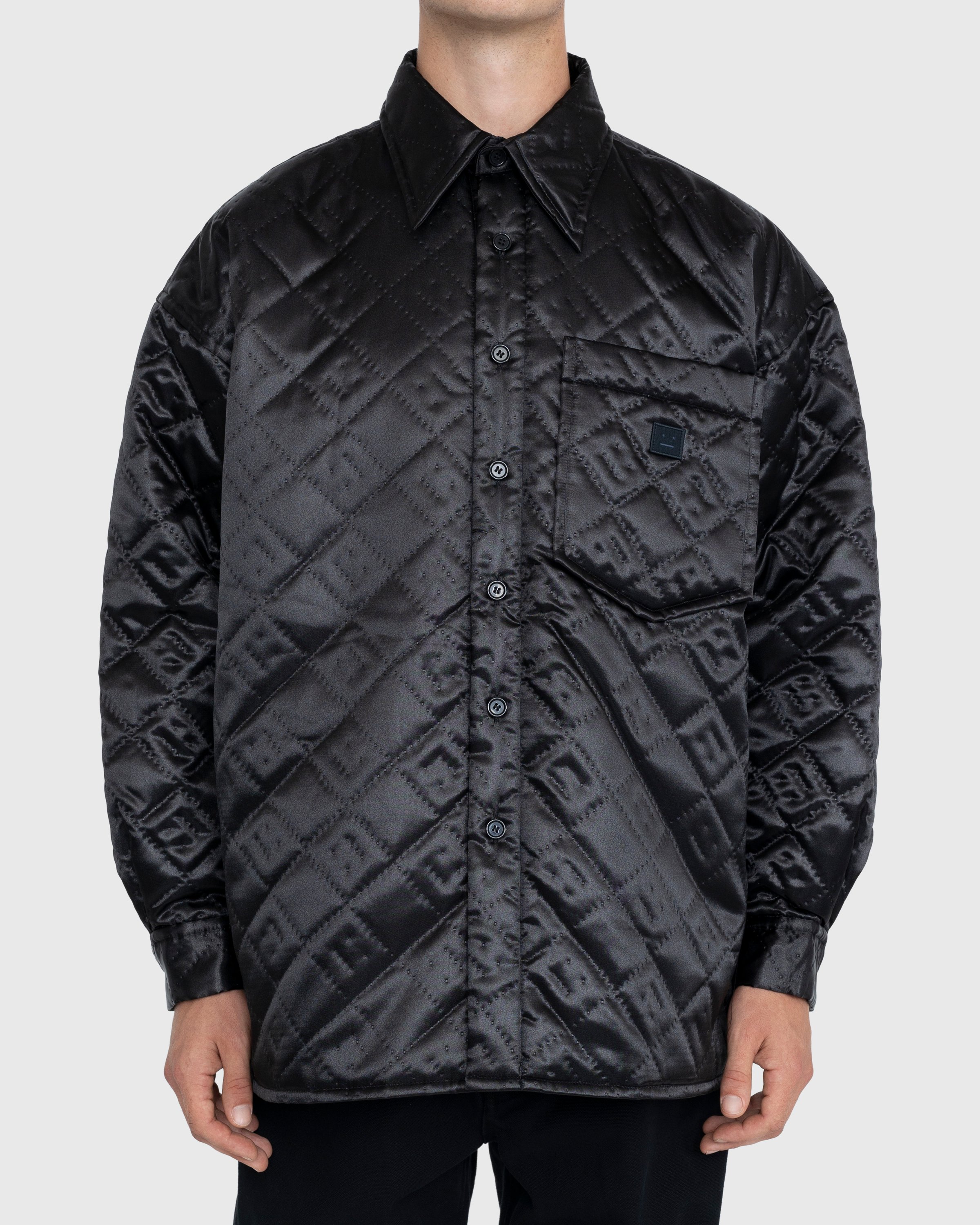 Acne Studios - Quilted Satin Jacket Black - Clothing - Black - Image 2