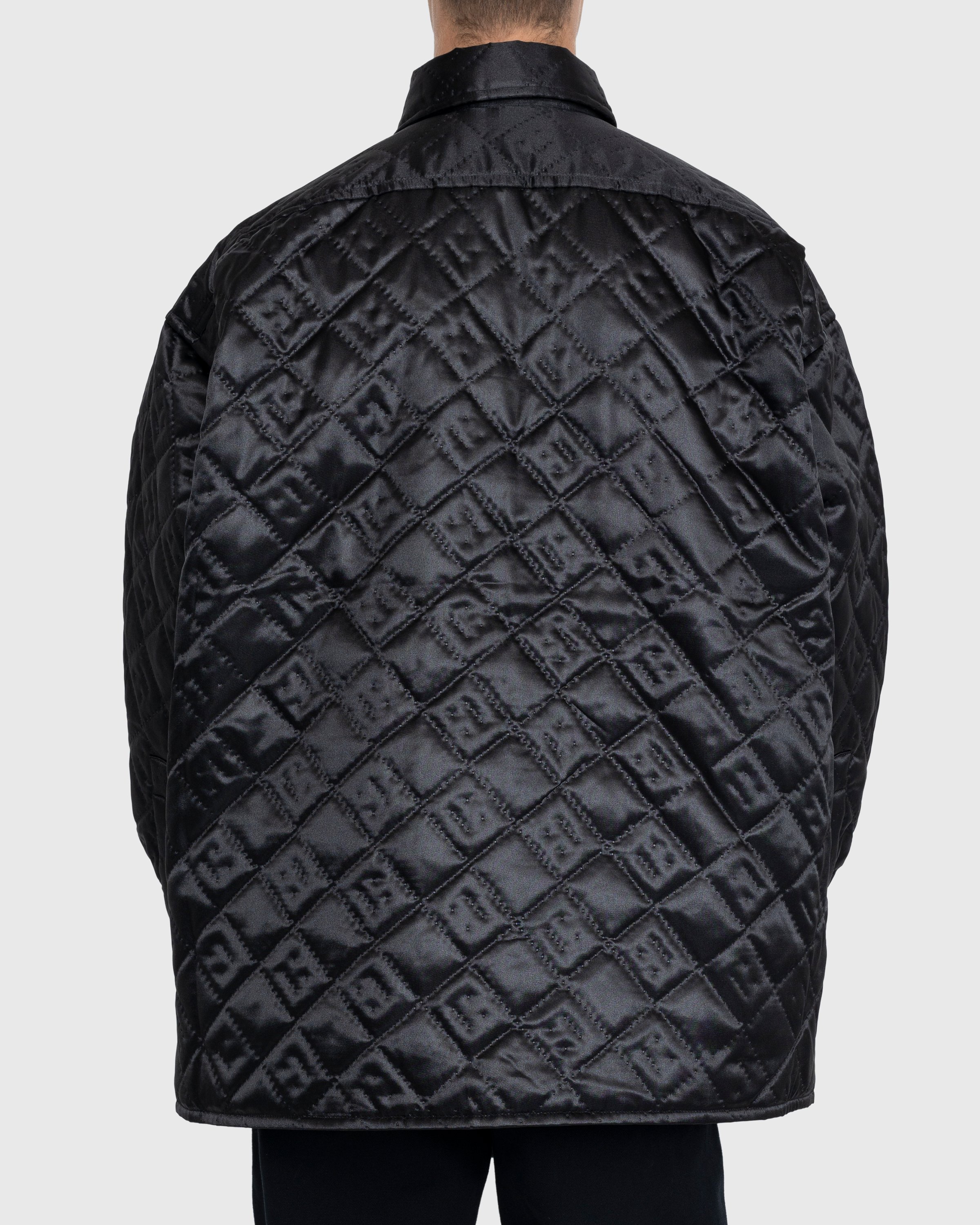 Acne Studios - Quilted Satin Jacket Black - Clothing - Black - Image 4