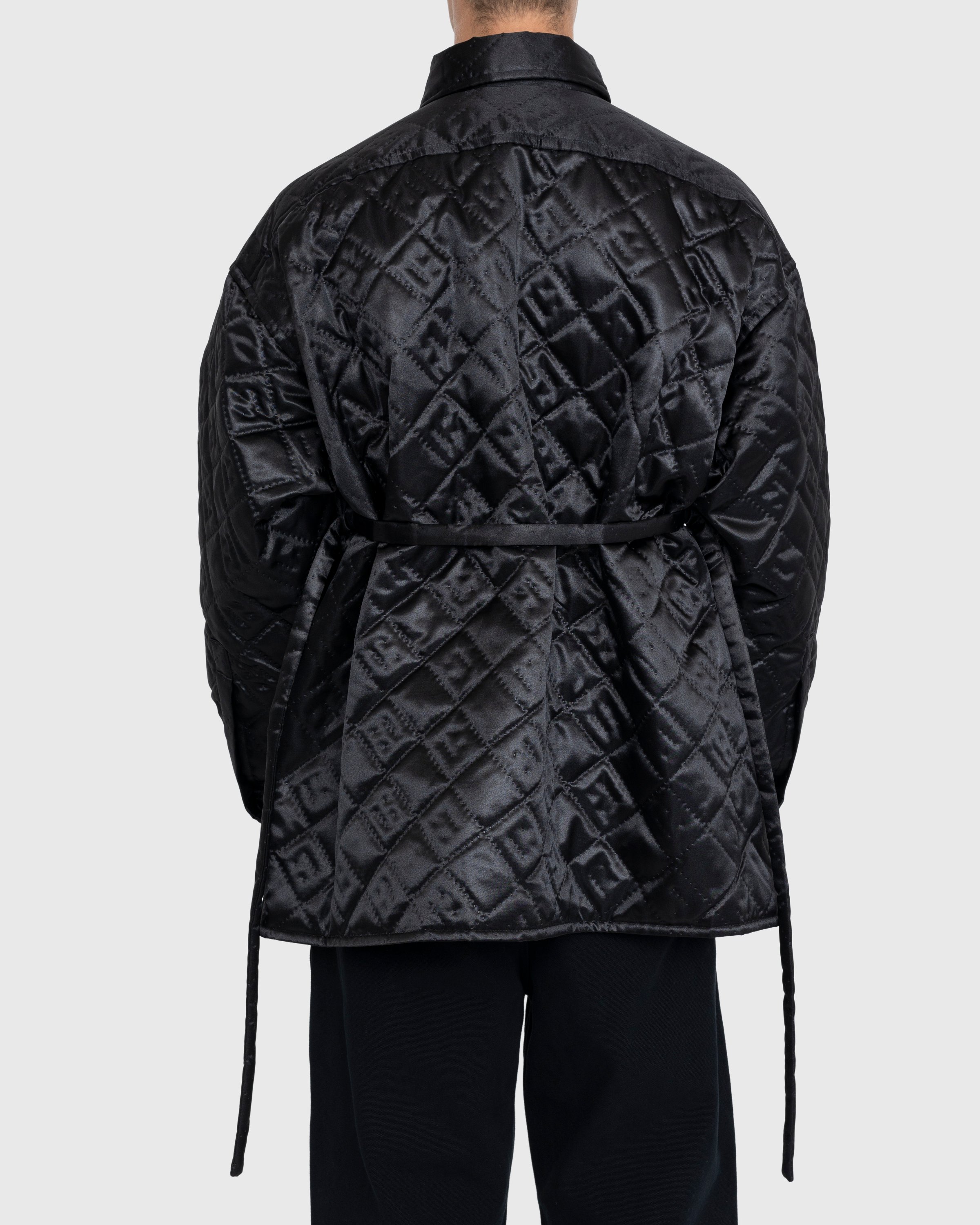 Acne Studios - Quilted Satin Jacket Black - Clothing - Black - Image 5