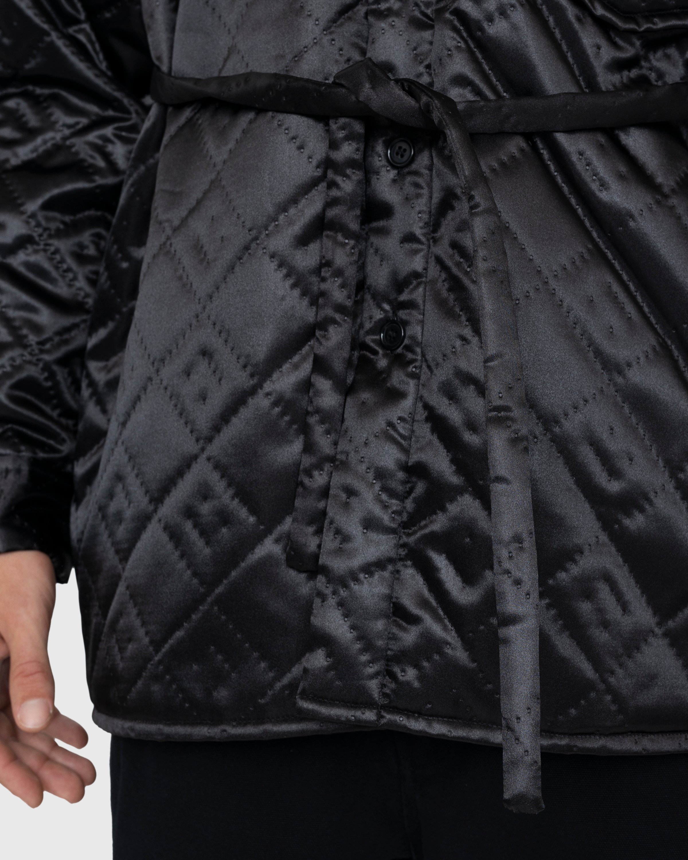 Acne Studios - Quilted Satin Jacket Black - Clothing - Black - Image 6