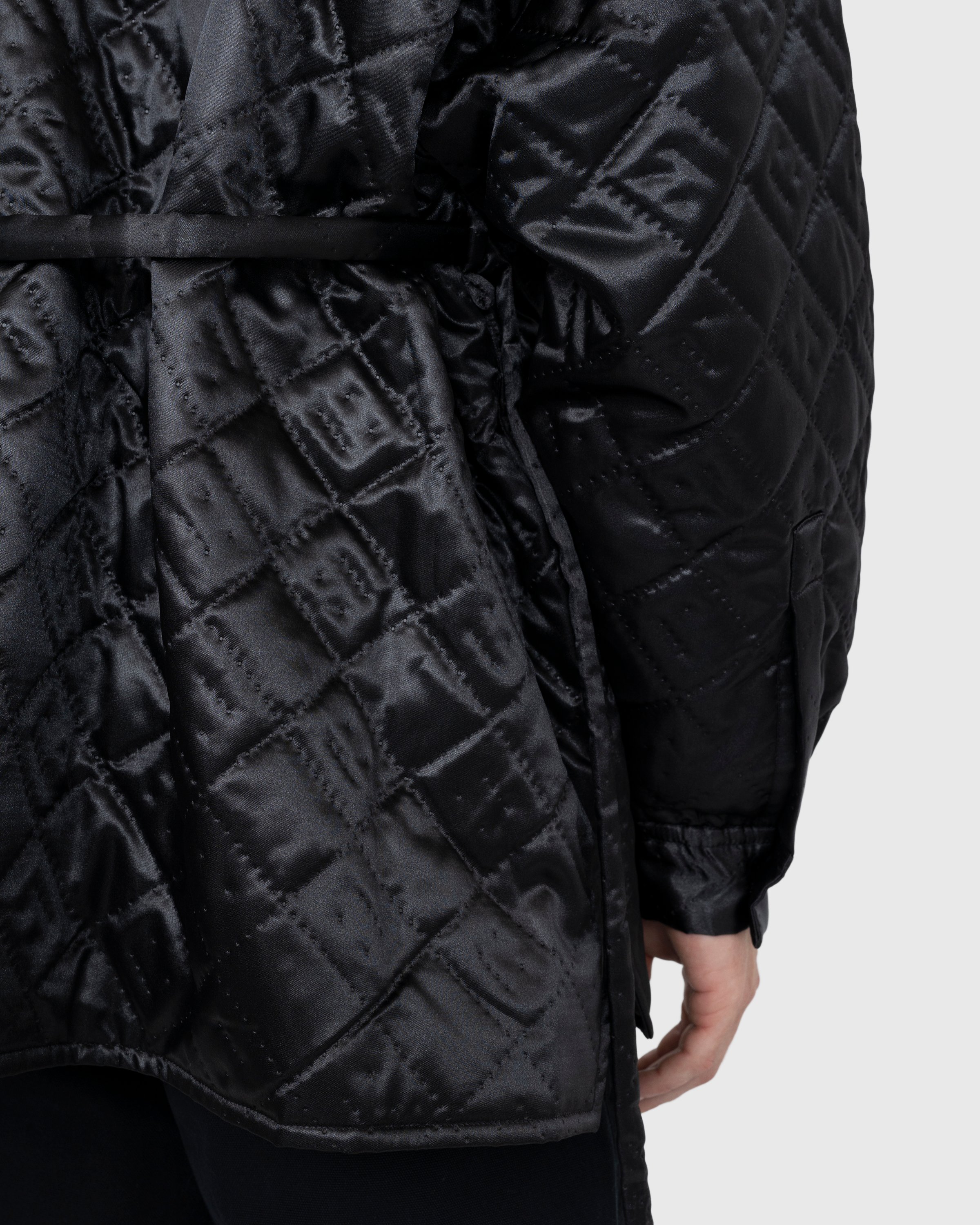 Acne Studios - Quilted Satin Jacket Black - Clothing - Black - Image 7