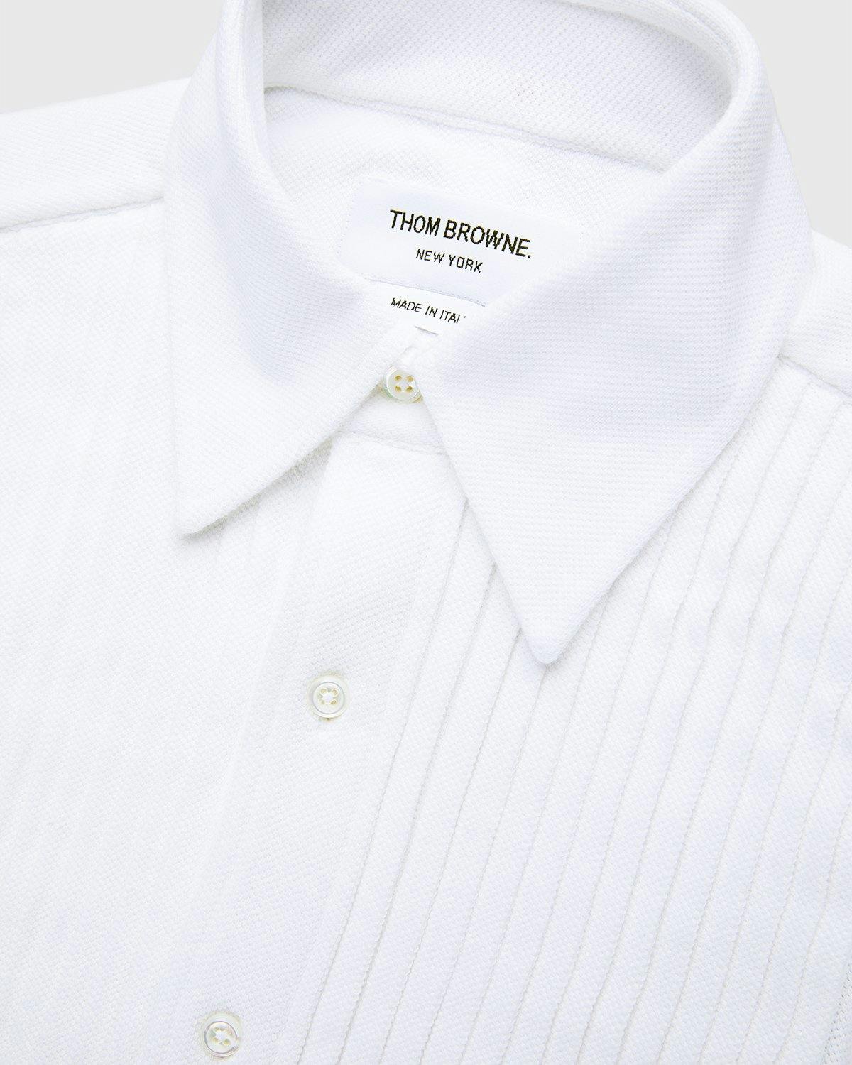 Thom Browne x Highsnobiety - Men's Pique Ruffled-Bib Tux Shirt White - Clothing - White - Image 5