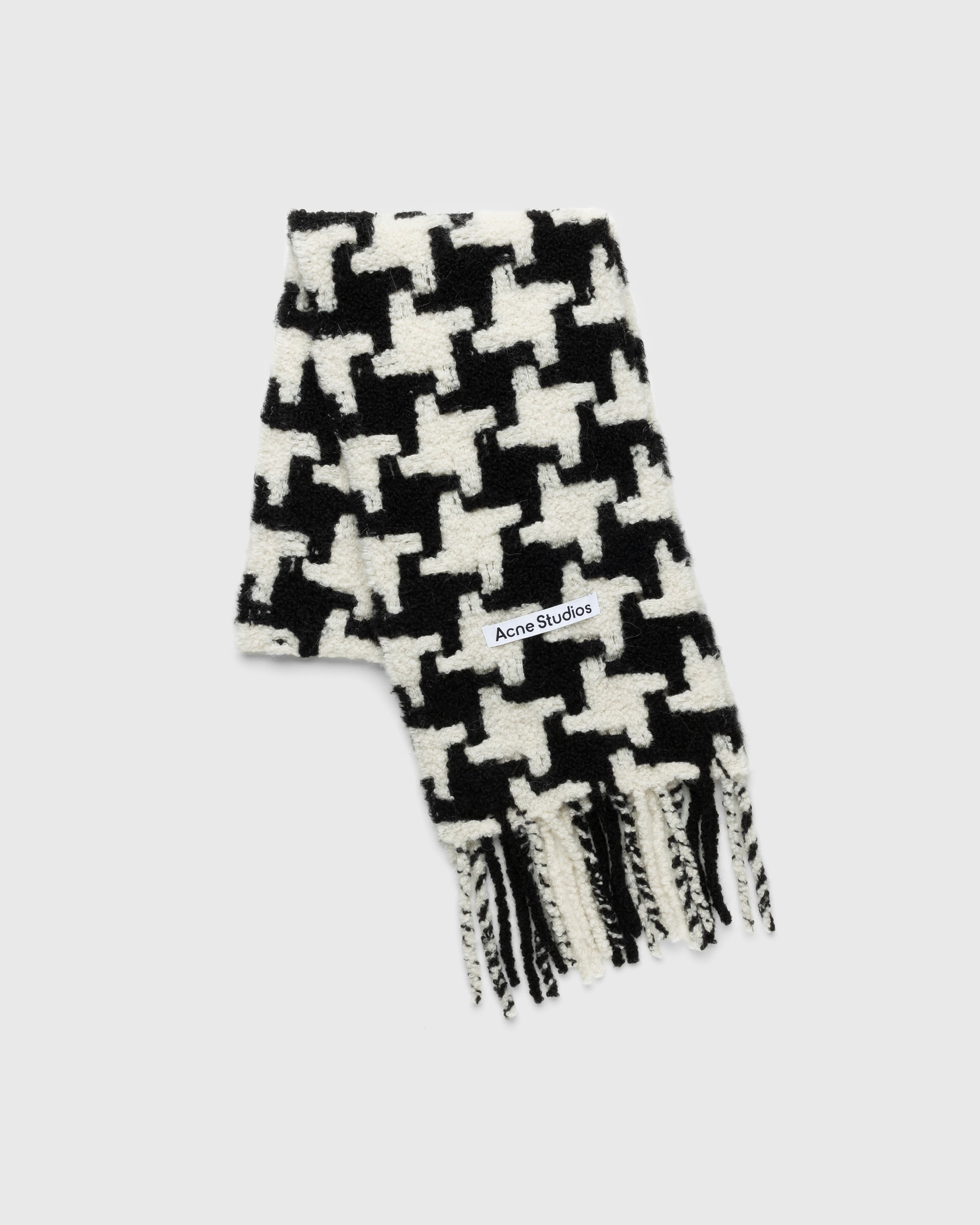 Acne Studios - Houndstooth Scarf White/Black - Accessories - Black - Image 2