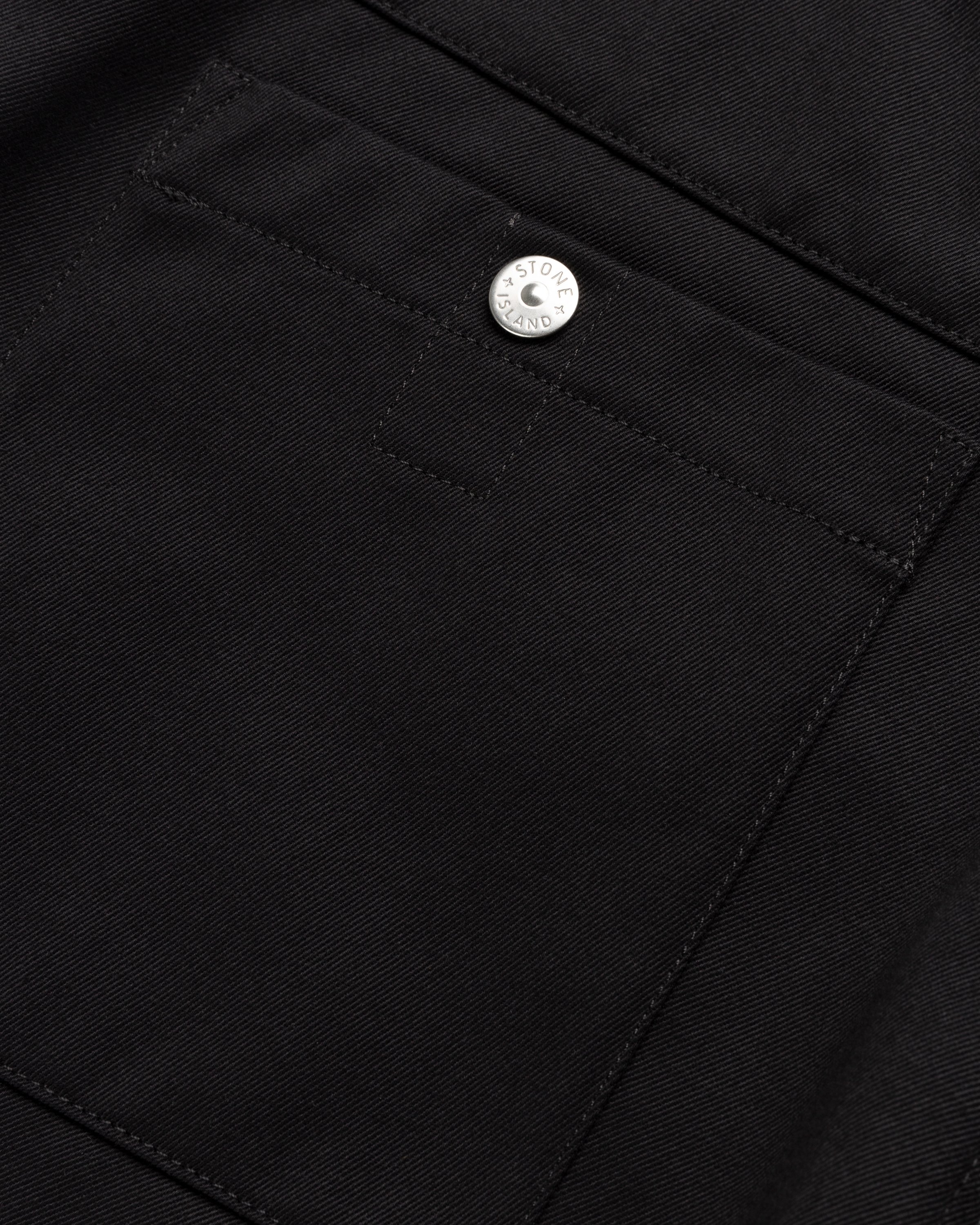 Stone Island - 31928 Gabardine Chino Pants Black - Clothing - Black - Image 6