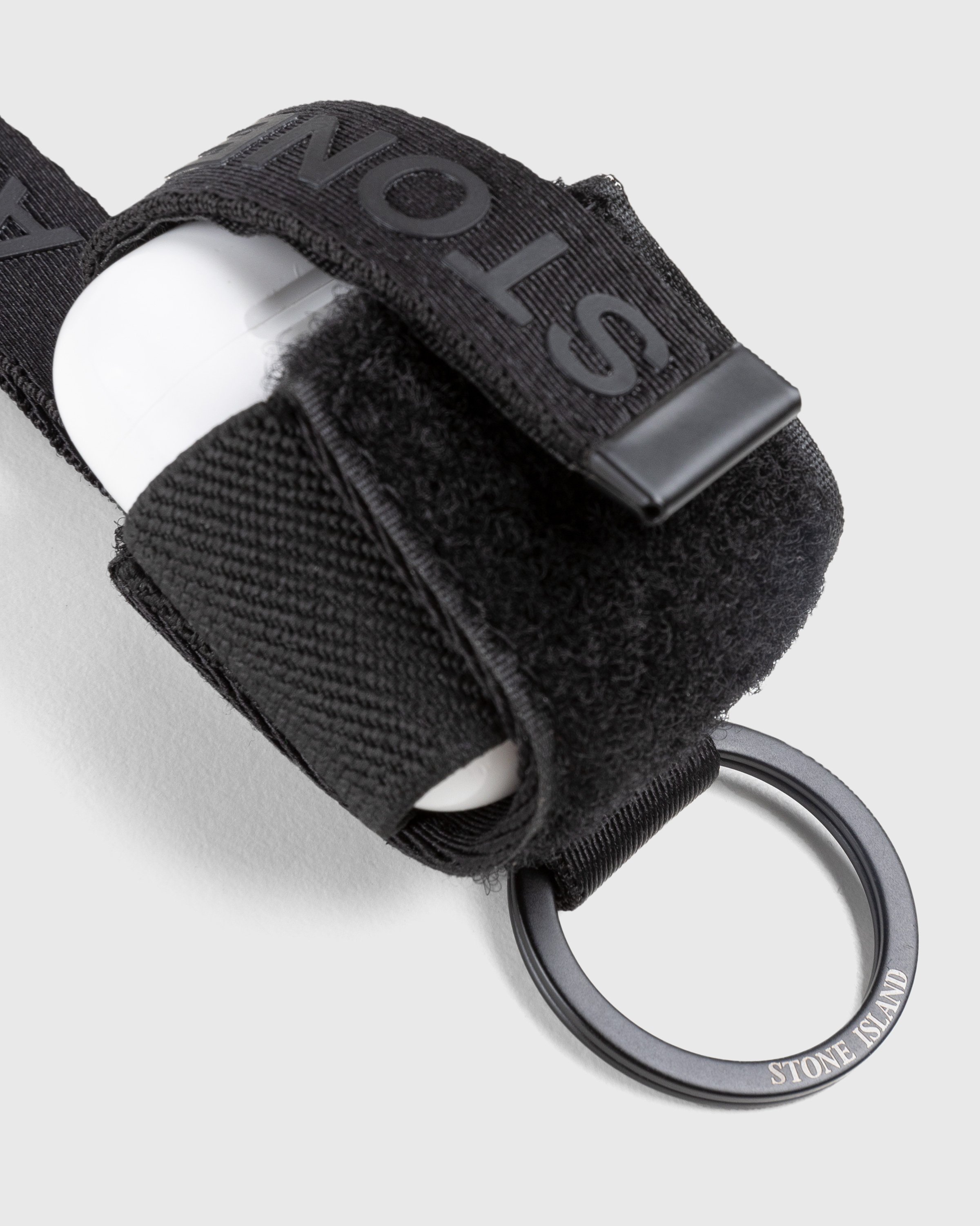 Stone Island - AirPods Case With Key Holder Black - Accessories - Black - Image 3