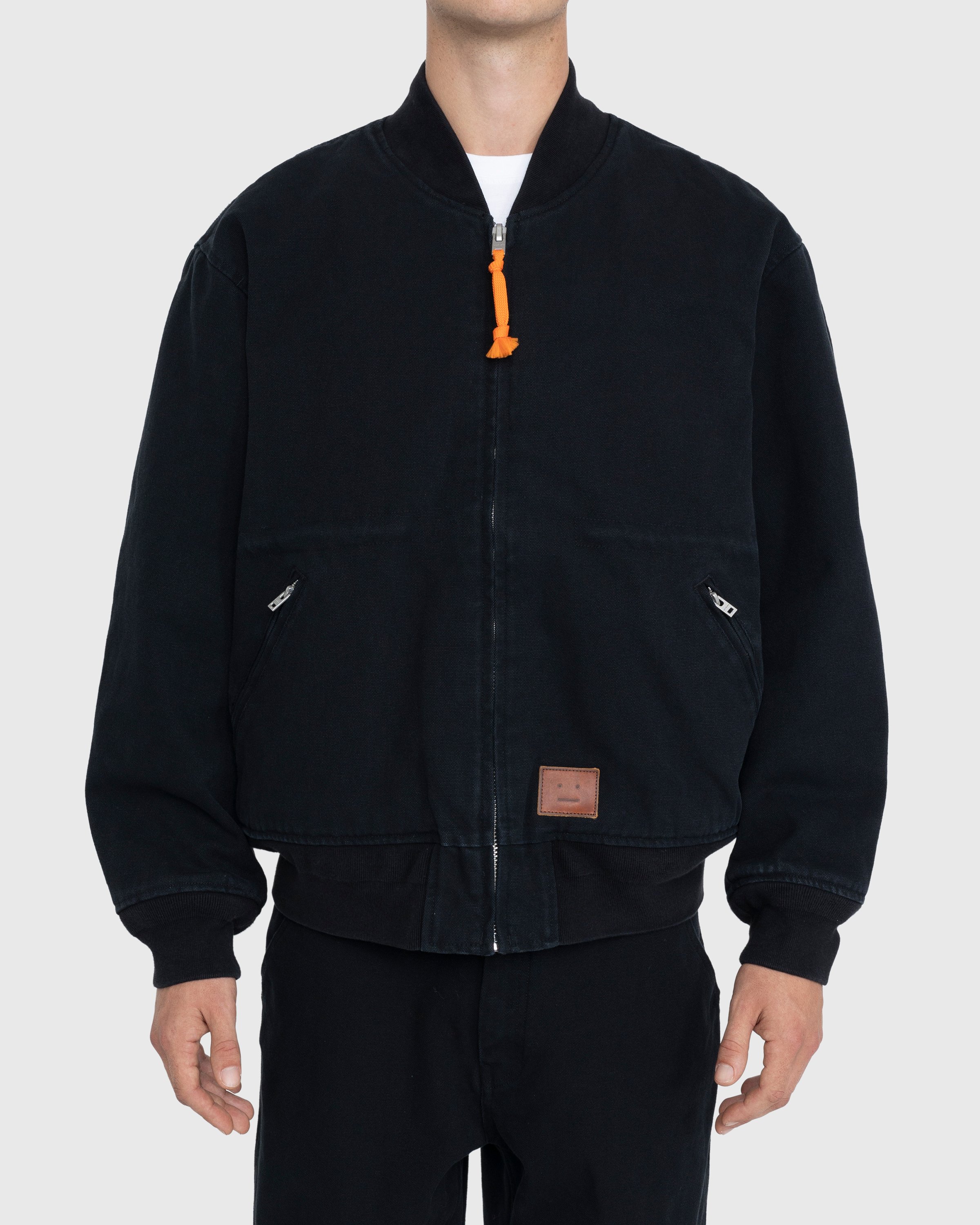 Acne Studios - Organic Cotton Bomber Jacket Black - Clothing - Black - Image 2