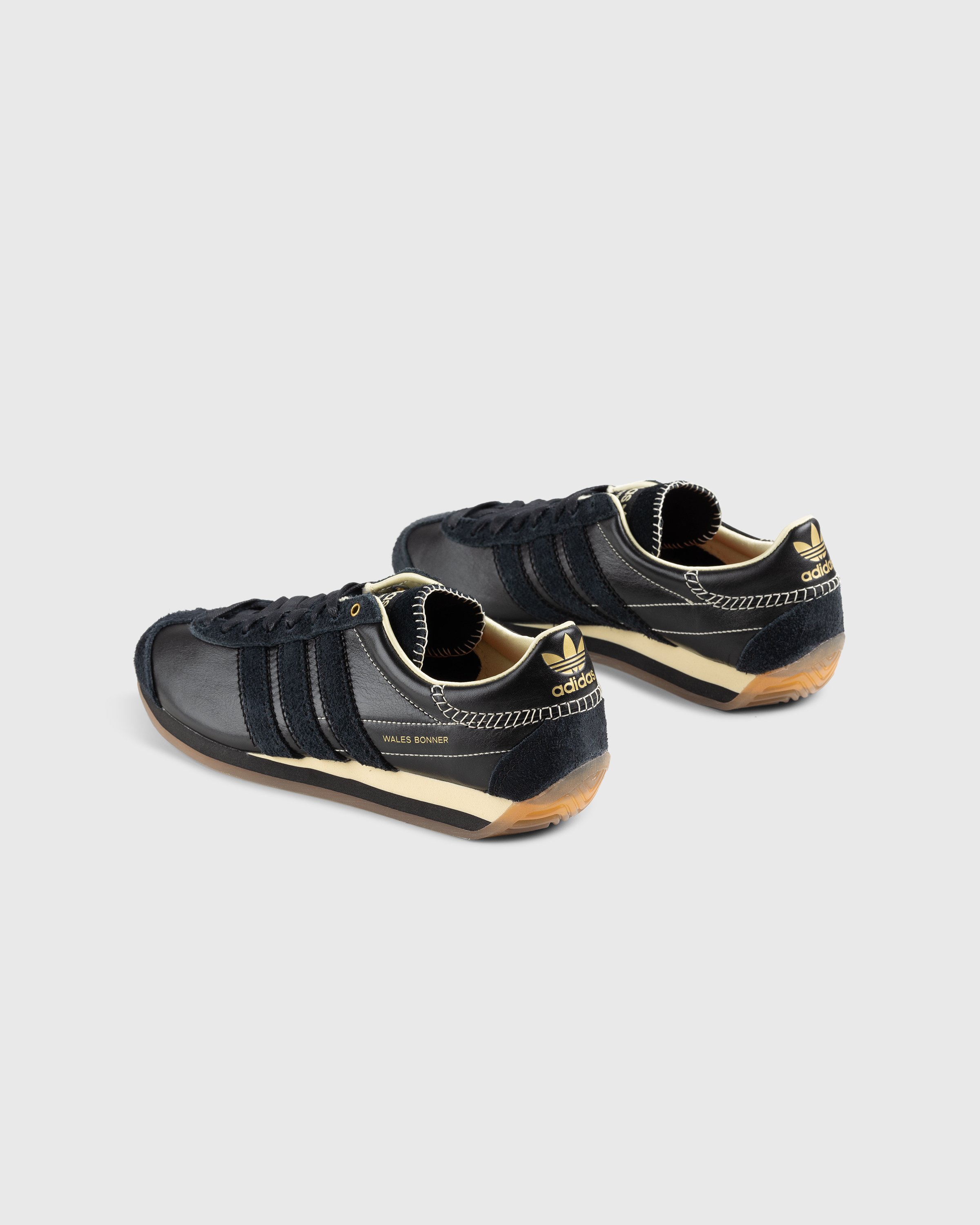 Adidas x Wales Bonner - WB Country Core Black/Core Black/Easy Yellow - Footwear - Black - Image 4
