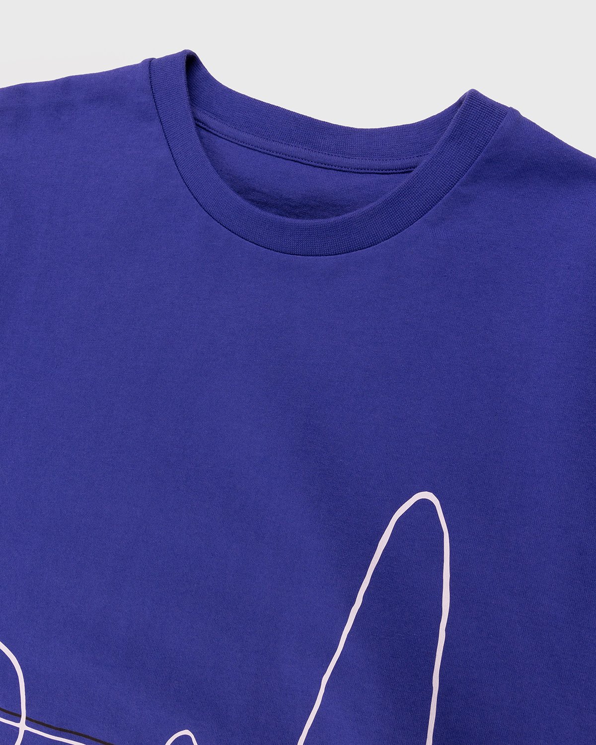 Lemaire - Printed Cotton T-Shirt Cobalt Blue - Clothing - Blue - Image 4